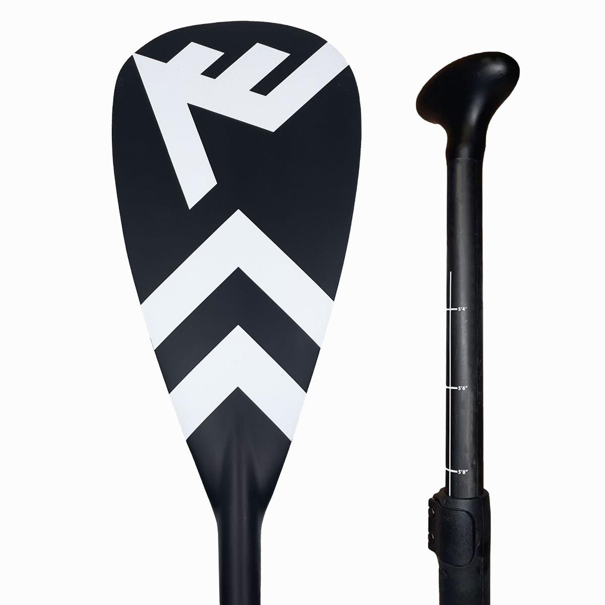 Carbon-Fiberglass Adjustable Paddle with ABS Edge - Black