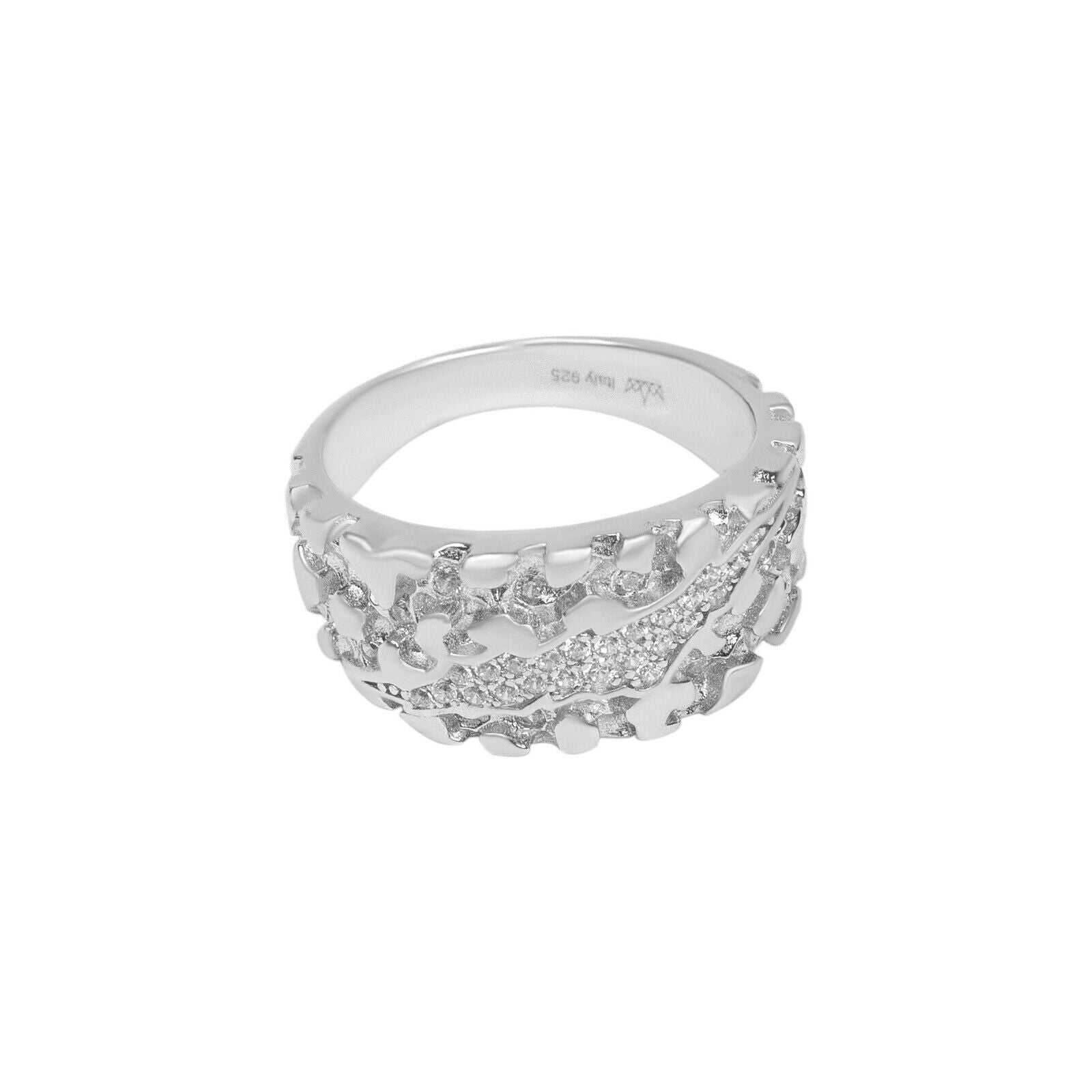 Men's Nugget Claw Mark Ring - 925 Sterling Silver