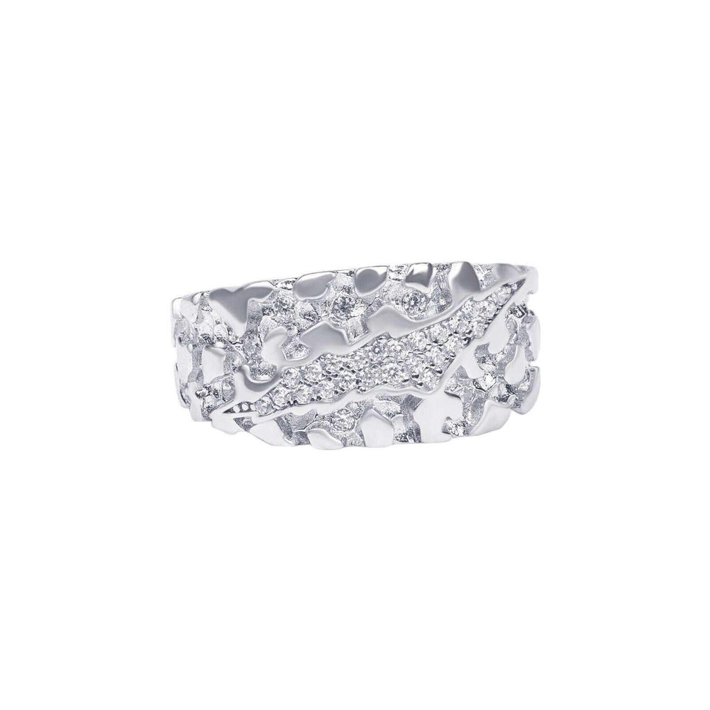 Men's Nugget Claw Mark Ring - 925 Sterling Silver