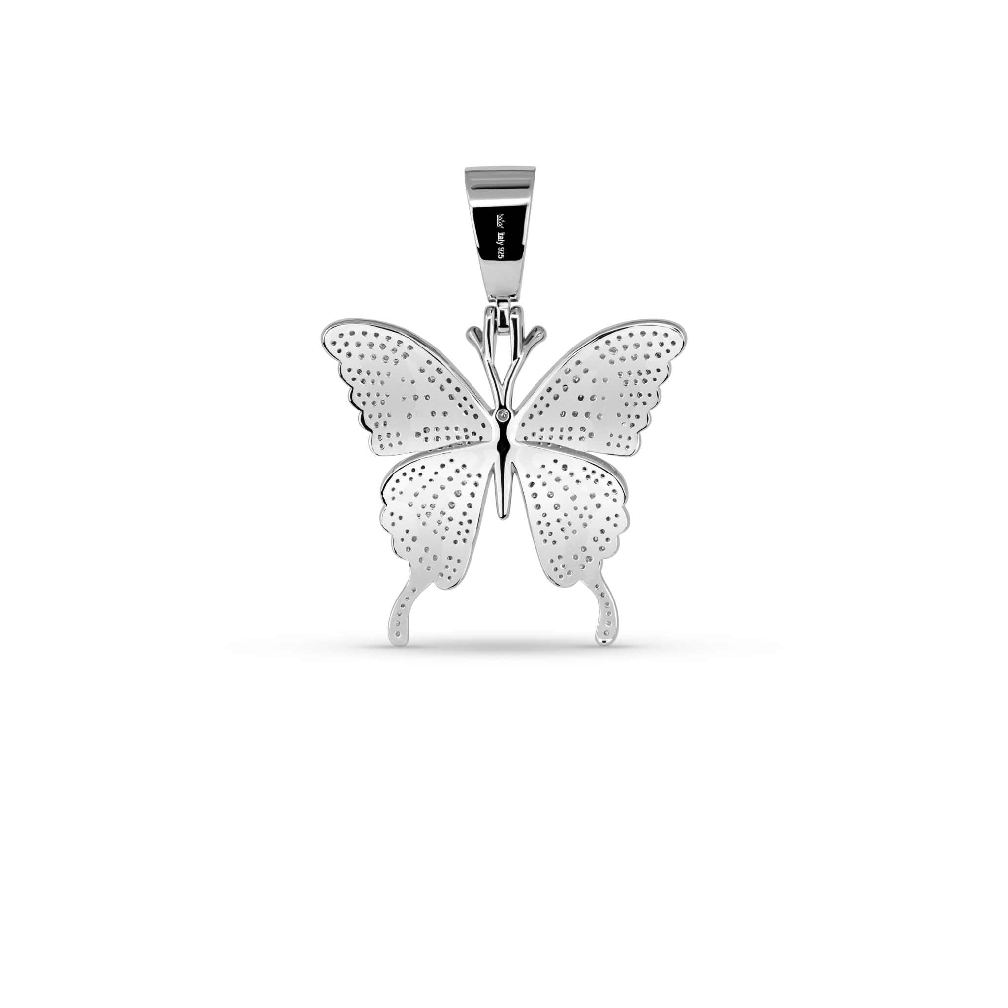 Women's Moissanite Butterfly Pendant 925 Sterling Silver 2.5 TCW