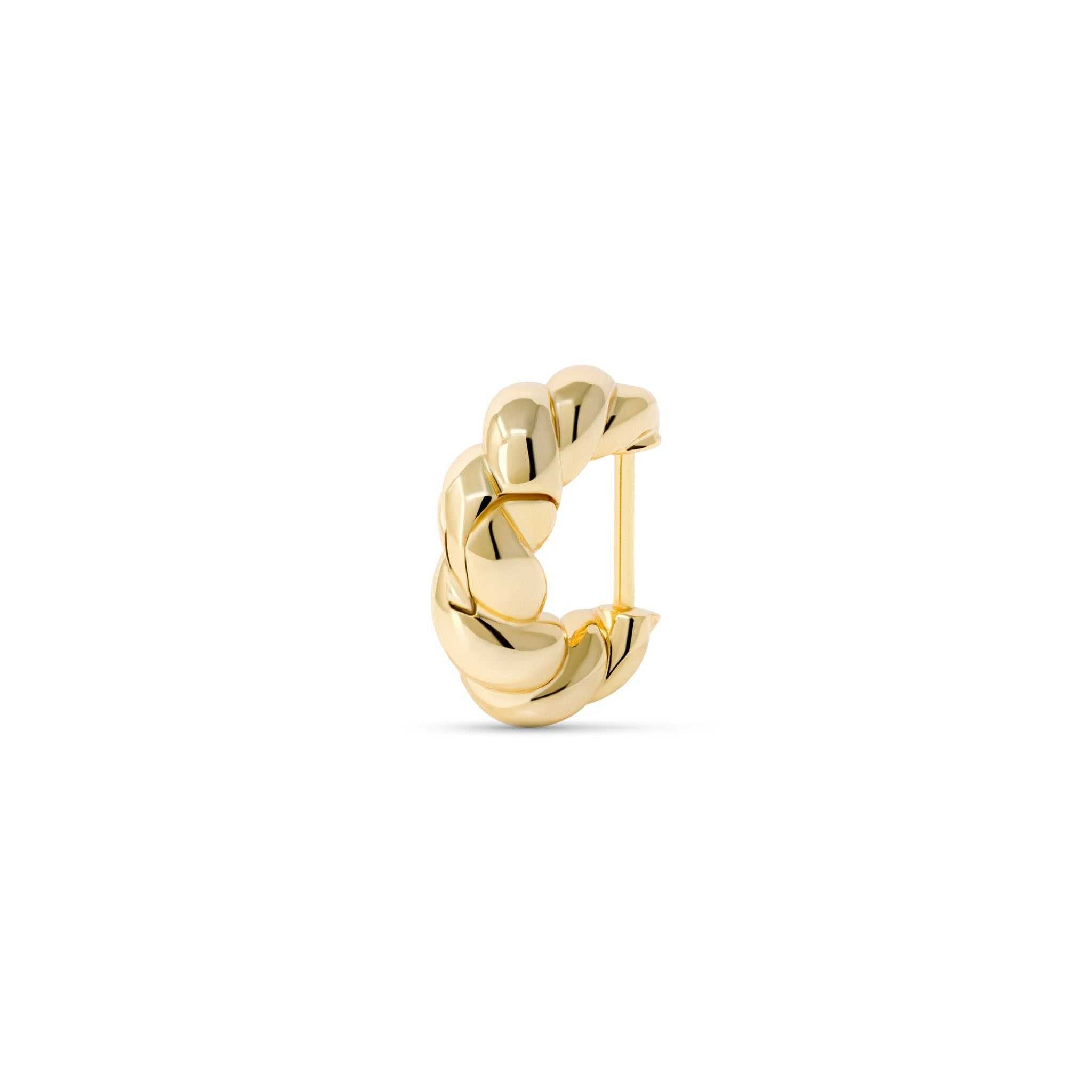 Twisted Croissant Hoop Earrings