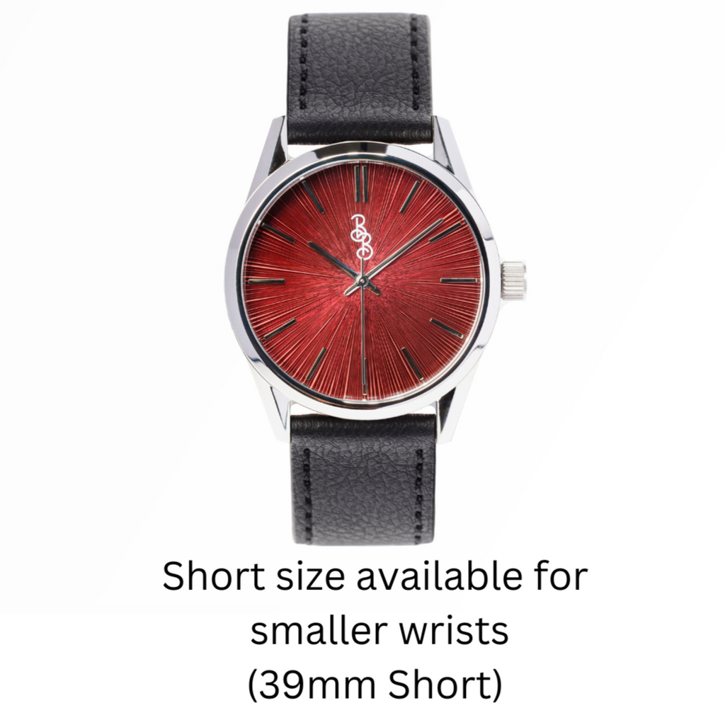 Burgundy Sunburst Watch