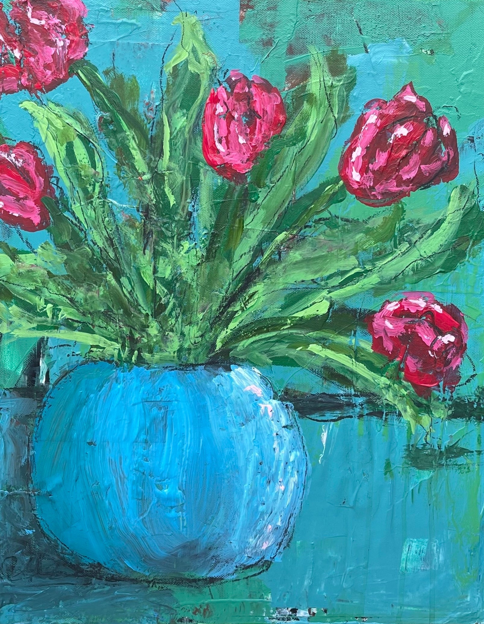 Tulips in a Vase - Limited Edition Print