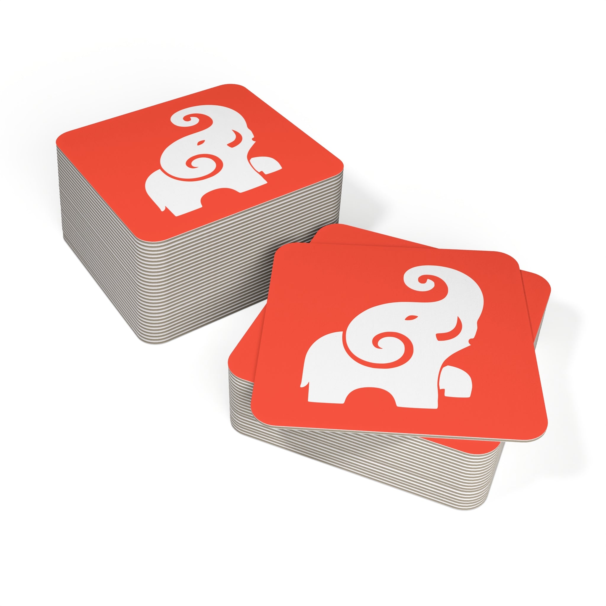 SEVCO Elephant Icon Cardboard Coasters