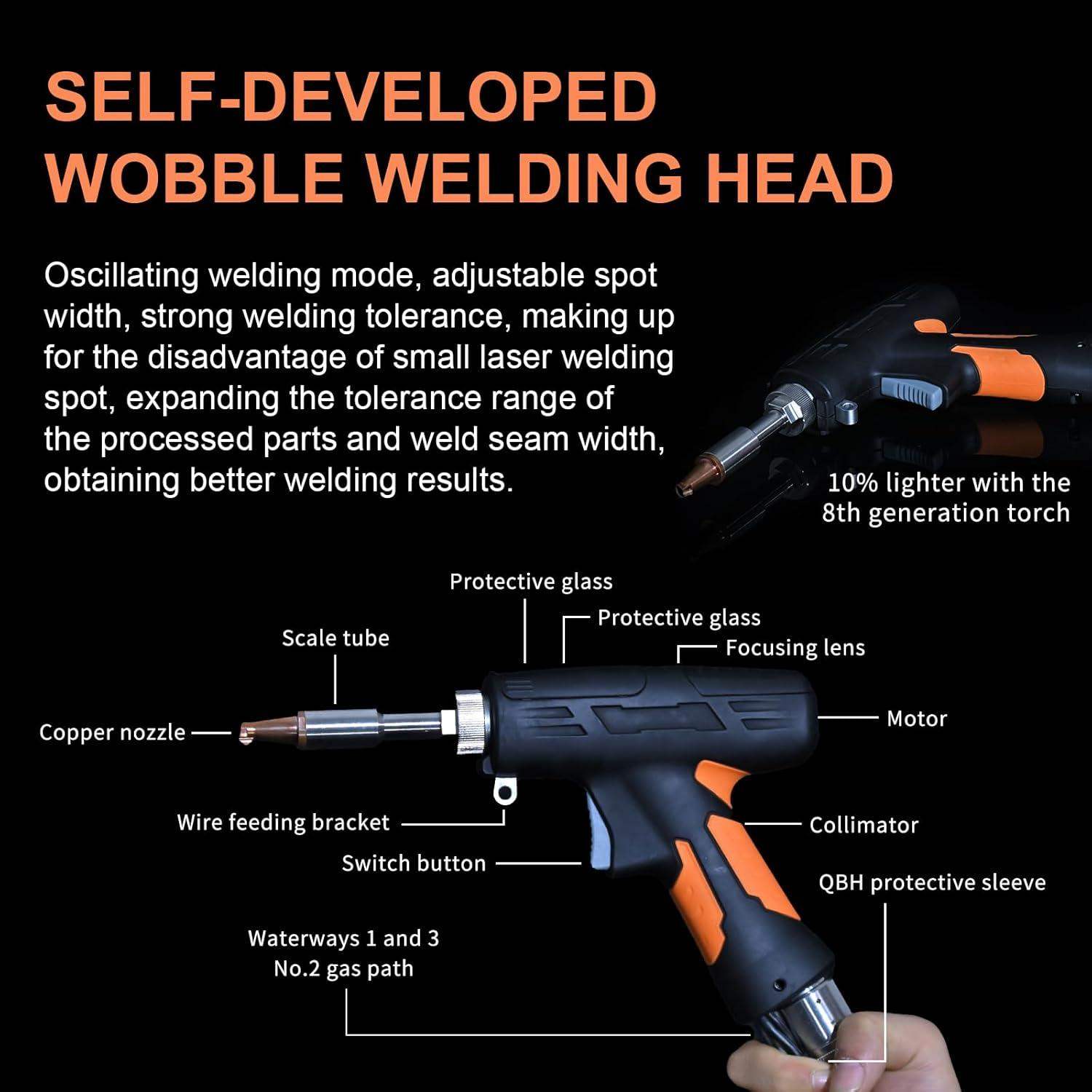 1000W Air-Cooled Handheld Laser Welder : eH10L-MM01