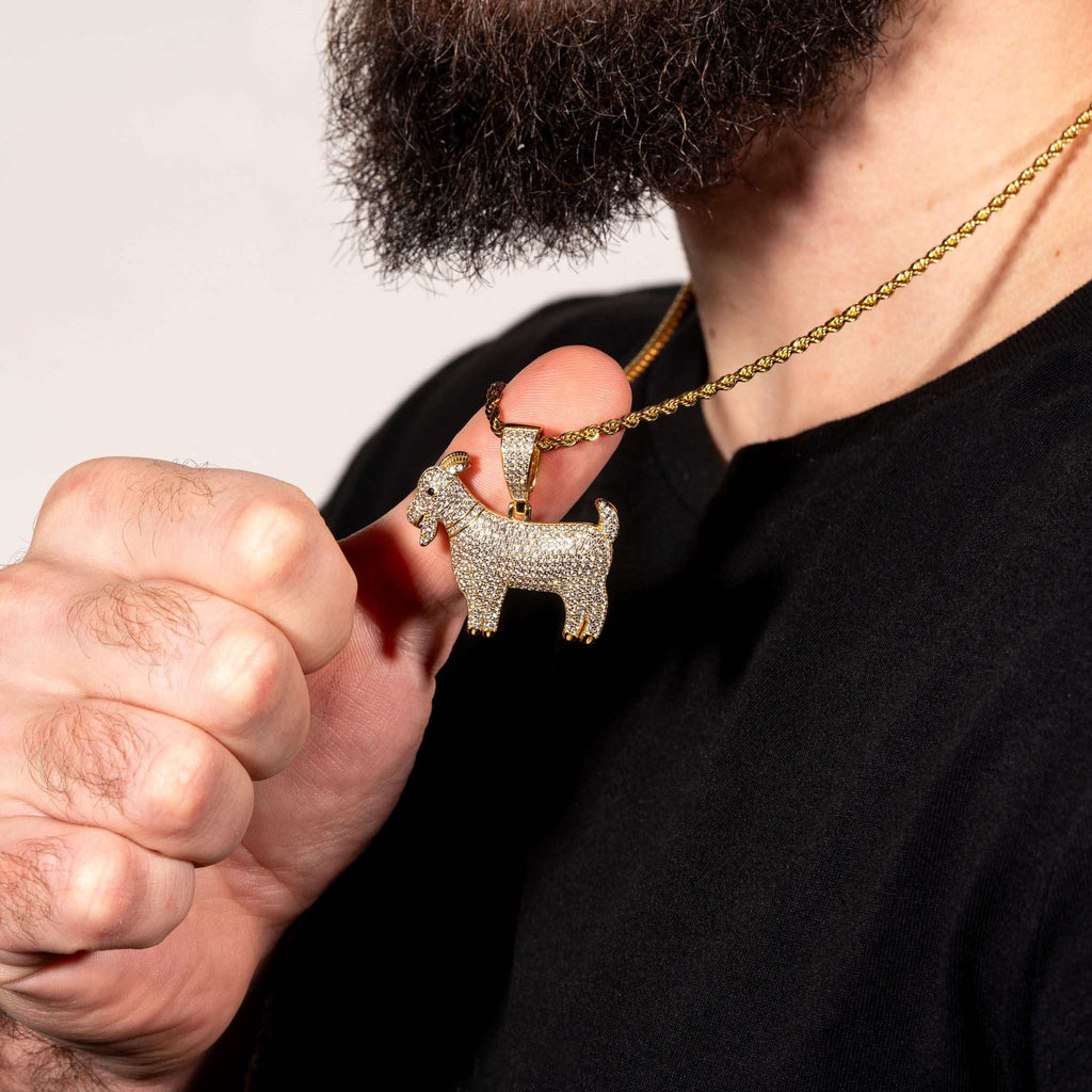 Iced GOAT Pendant 925 Sterling Silver