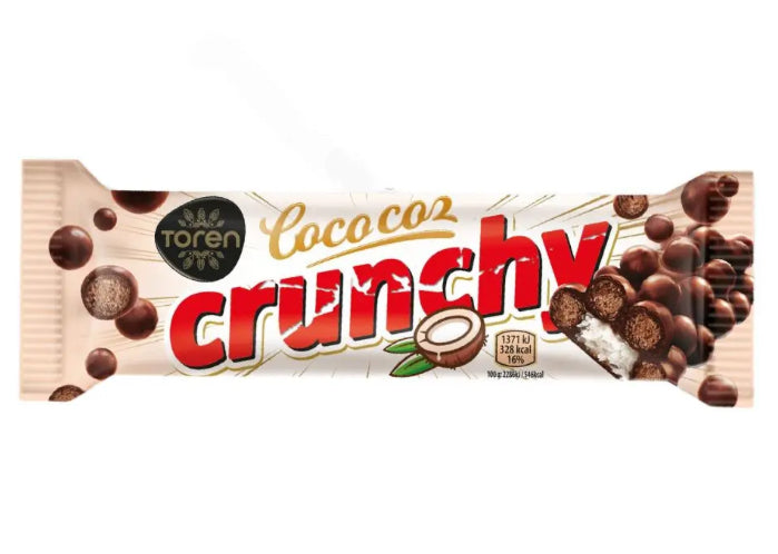 Toren Coco coz crunchy compound chocolate coconut bar 32gr 24pack