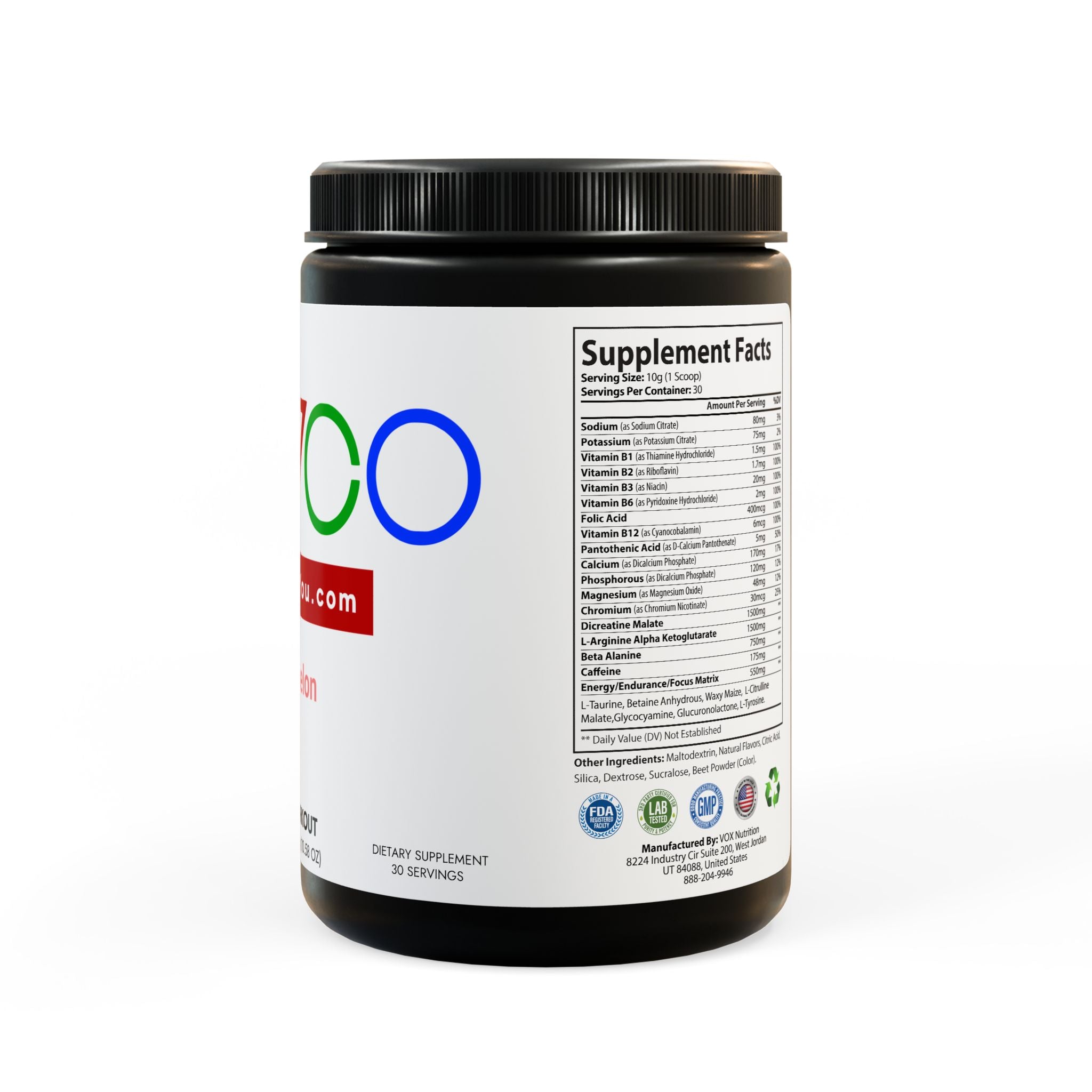 SEVCO Watermelon Pre-Workout (300g, 10.58oz)