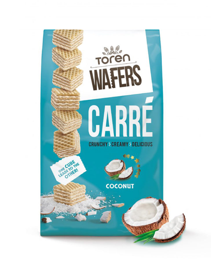 Toren wafers carre coconut cream wafer 250g 12pk