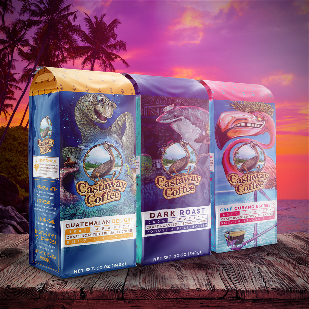 Medium-Dark Roast Starter Pack (Guatemalan Delight, Dark Roast, Cuban Espresso; 12OZ)