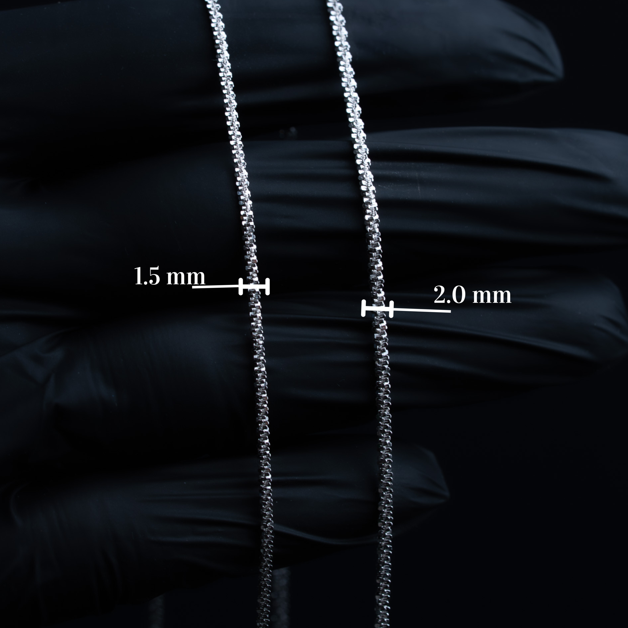 Sparkle Twisted Rock Chain & Bracelet 925 Sterling Silver