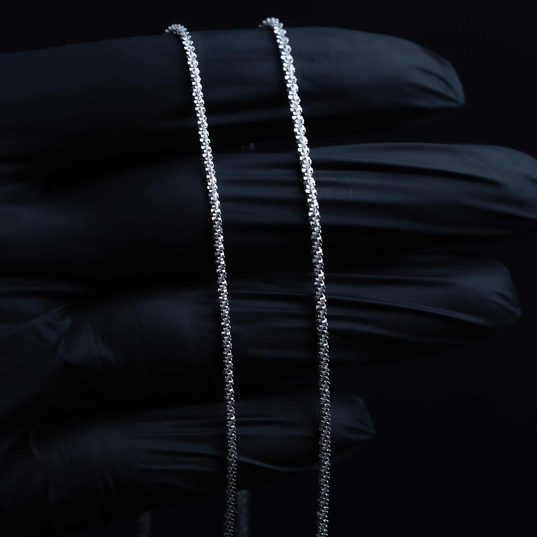 Sparkle Twisted Rock Chain & Bracelet 925 Sterling Silver