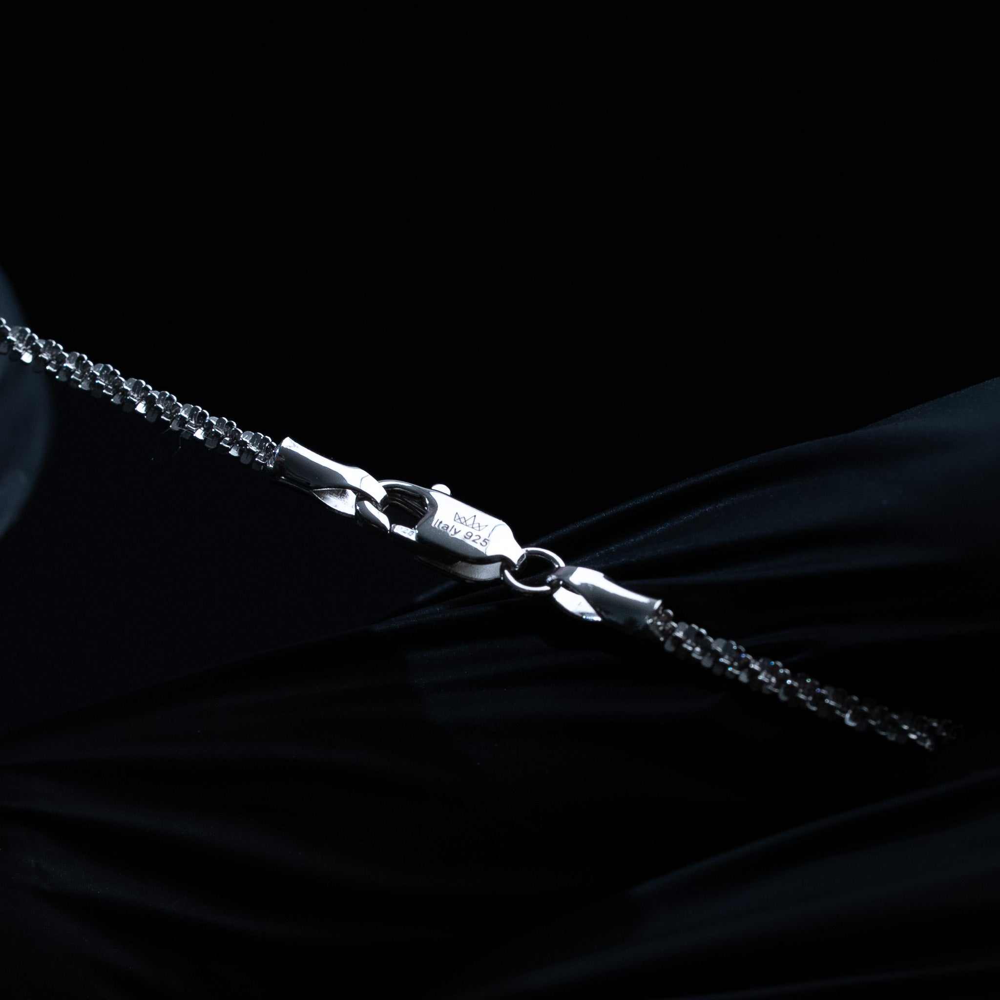 Sparkle Twisted Rock Chain & Bracelet 925 Sterling Silver