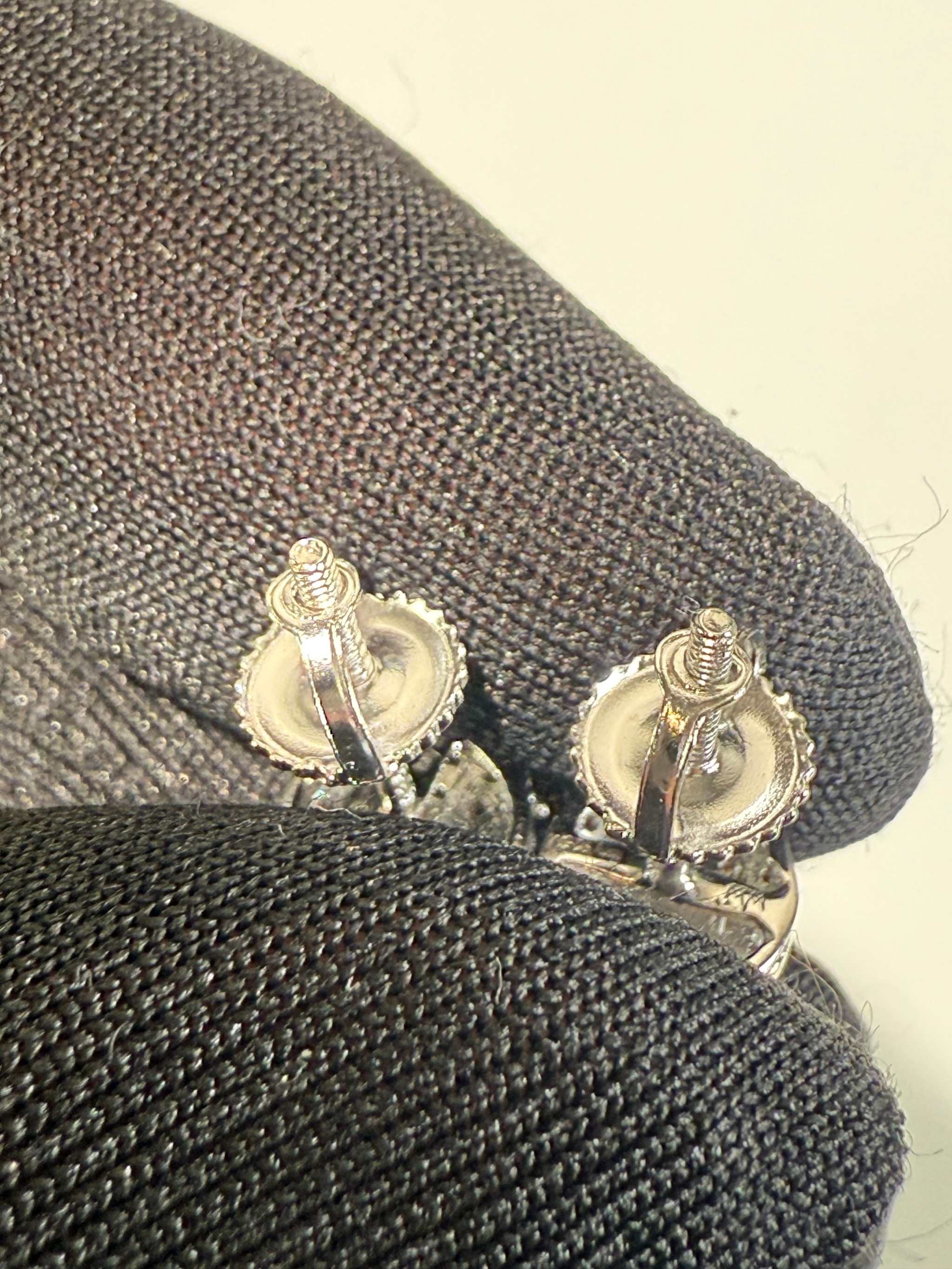 Round Moissanite Baguette Earrings
