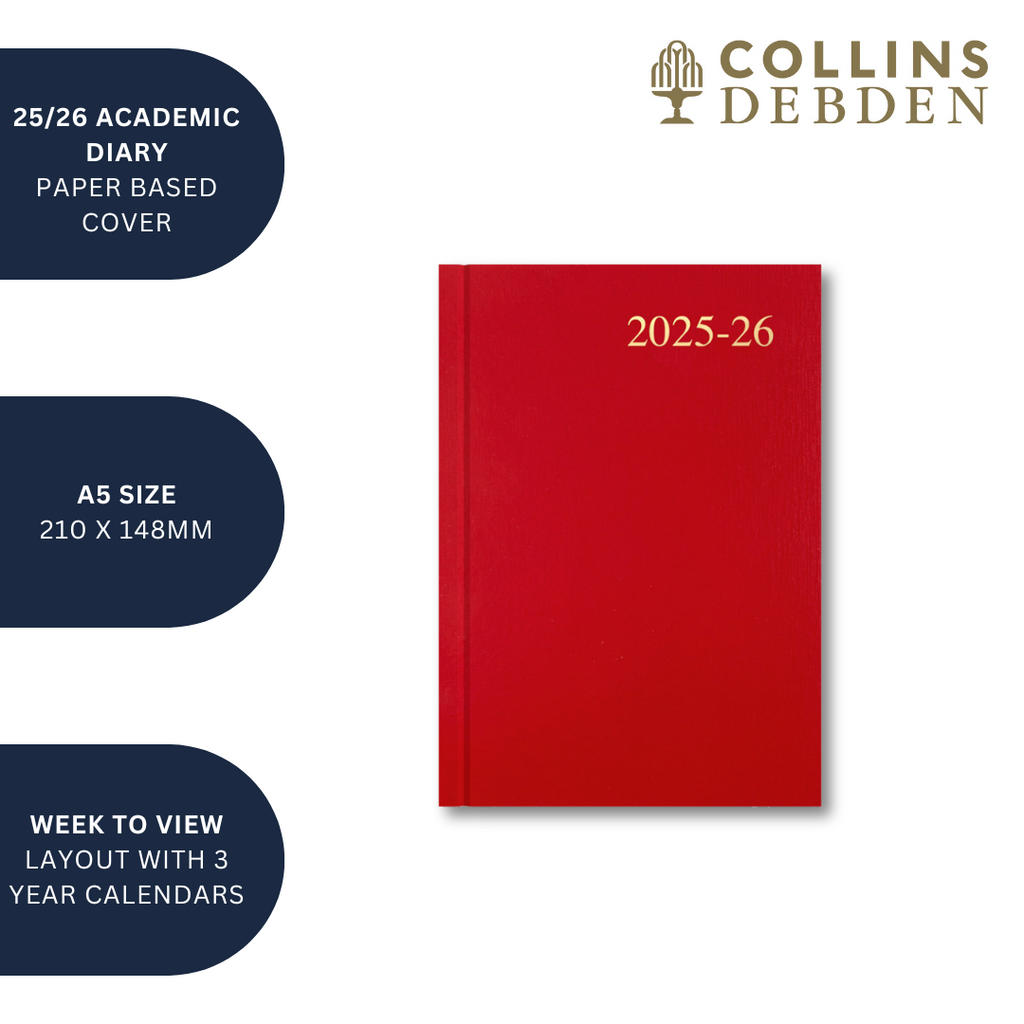 Essentials - A5 Week-to-View with Appointments Mid/Academic Year Diary Planner 2025-2026