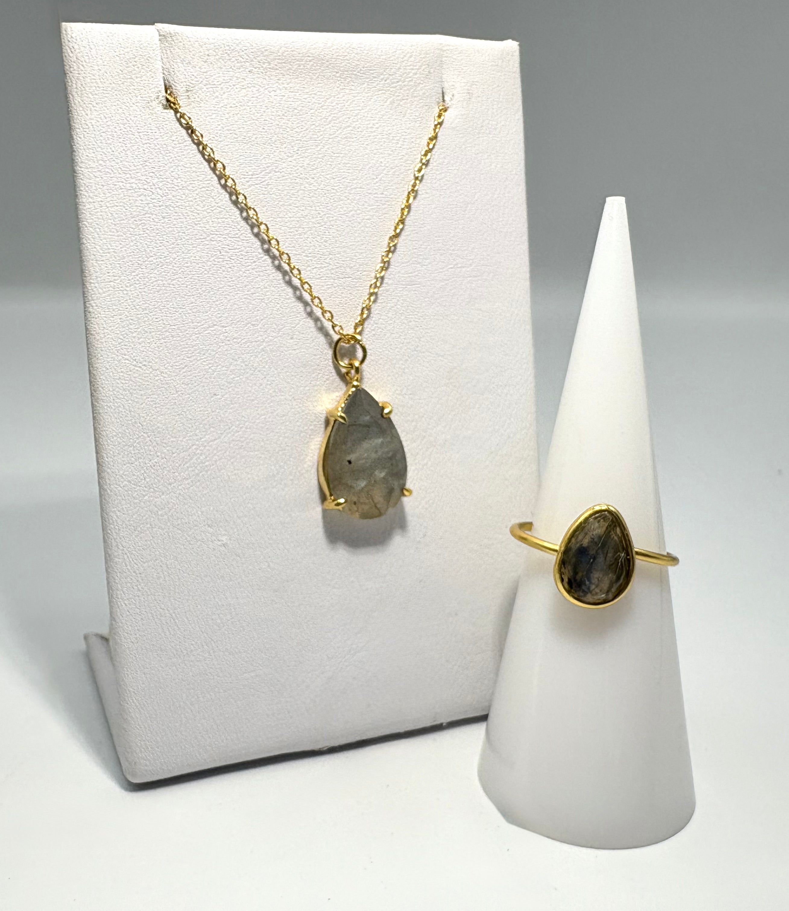 Labradorite Pear Shaped Stone Duo