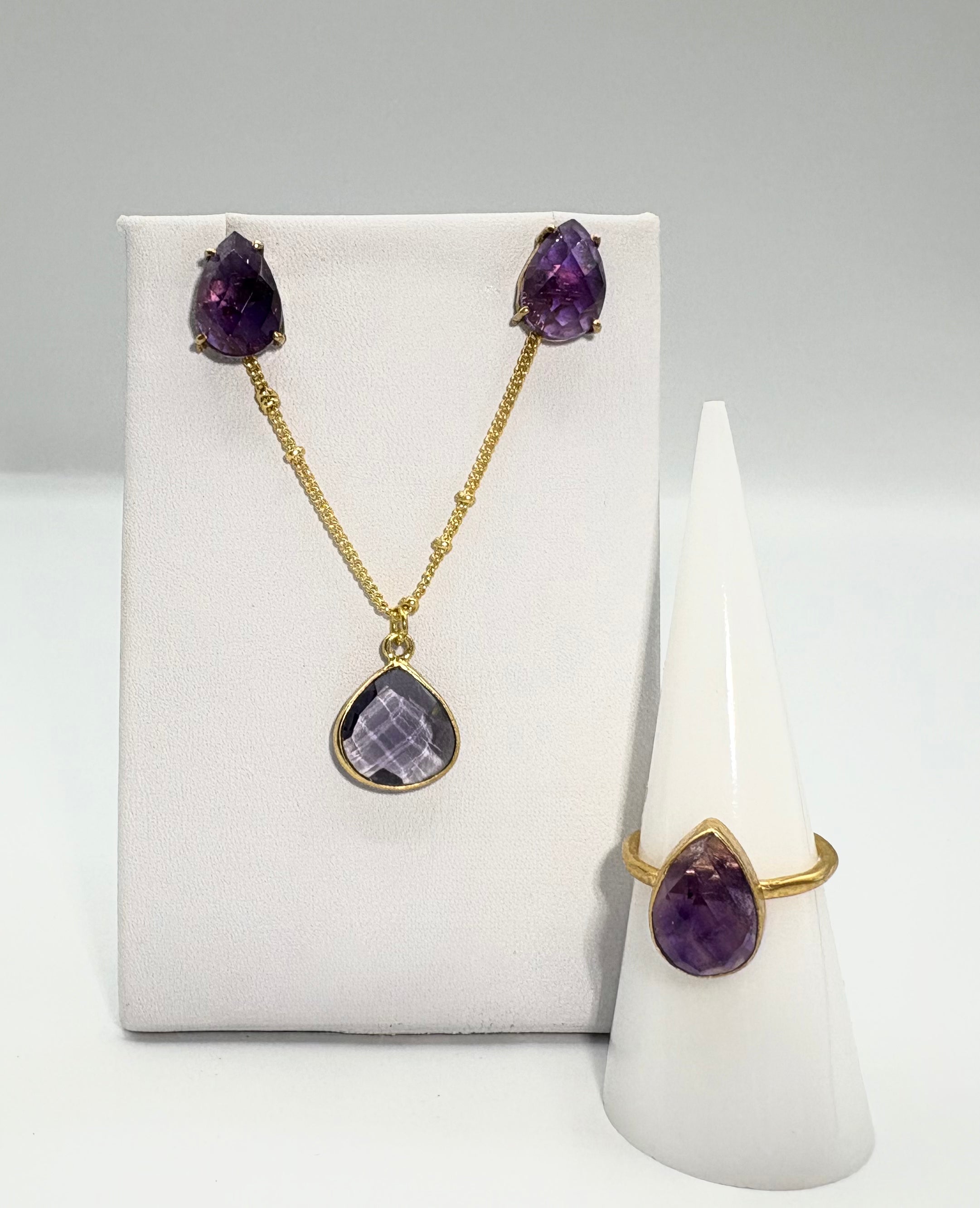 Amethyst Quartz Trio