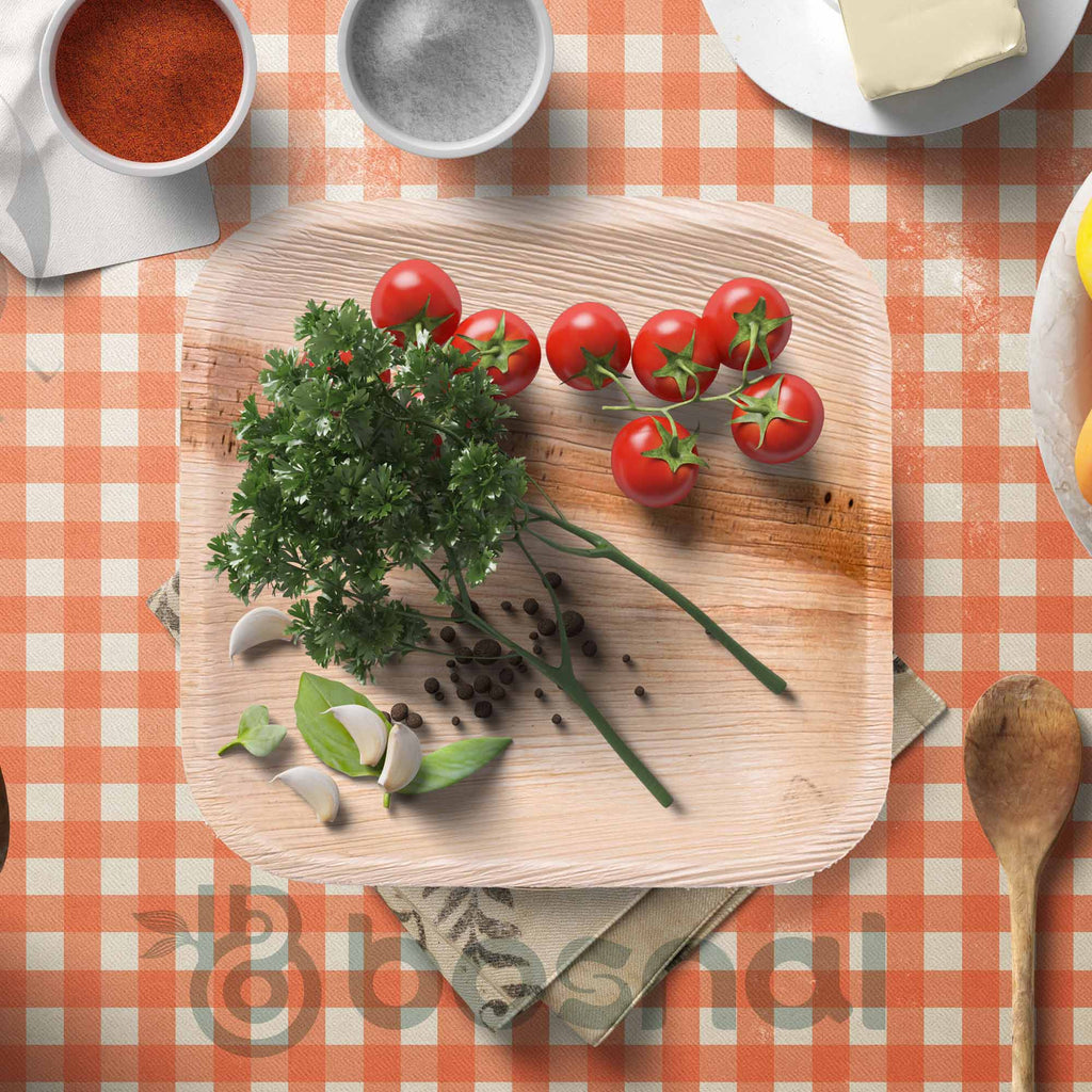 Bosnal - Palm Leaf Biodegradable Plates; 7 inch, Square