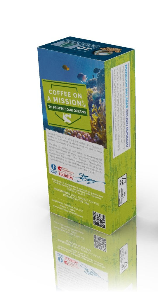 Castaway Coffee Golden Malabar Nespresso Capsule 60 Count