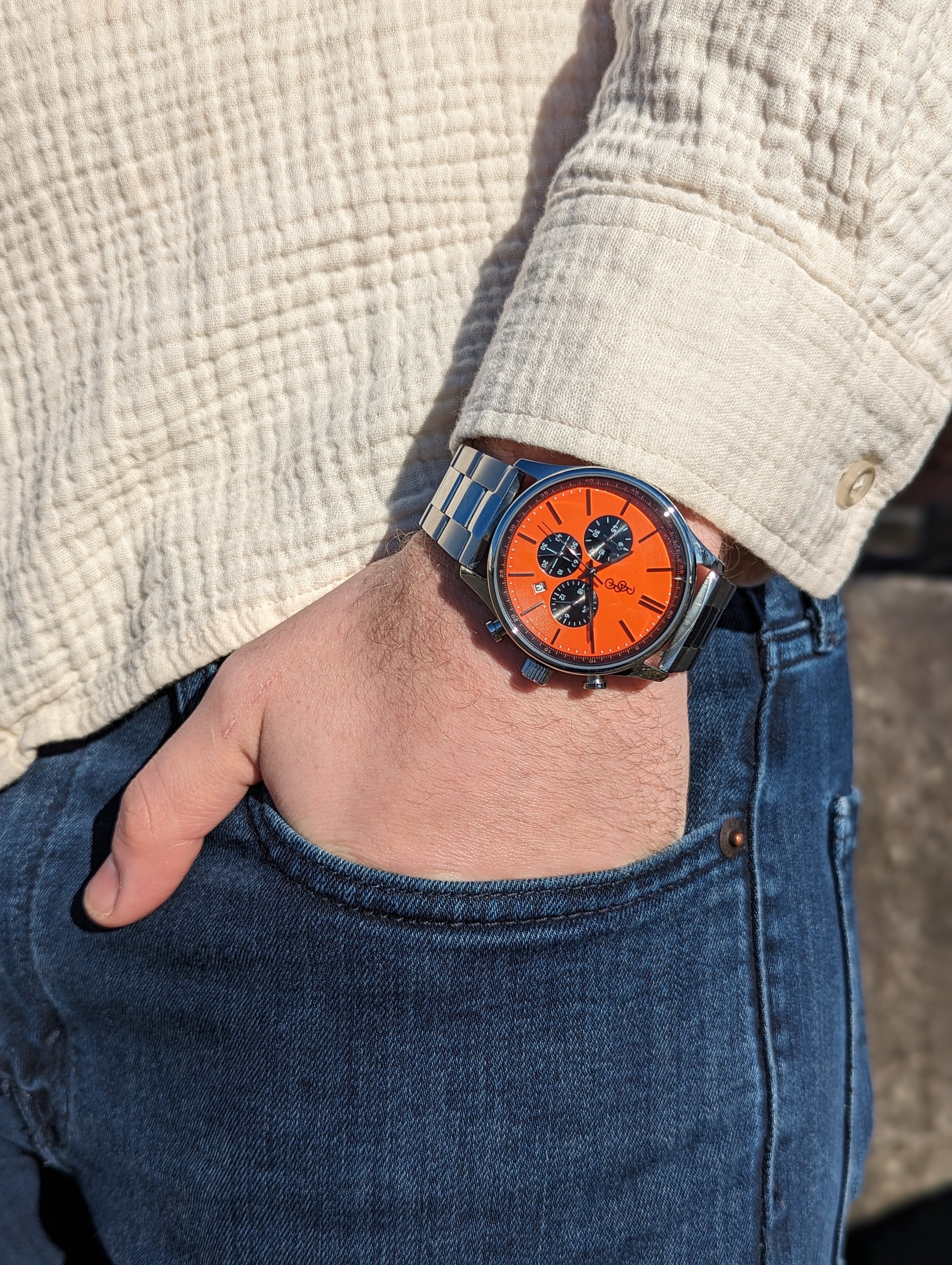 Orange and Black Chronograph