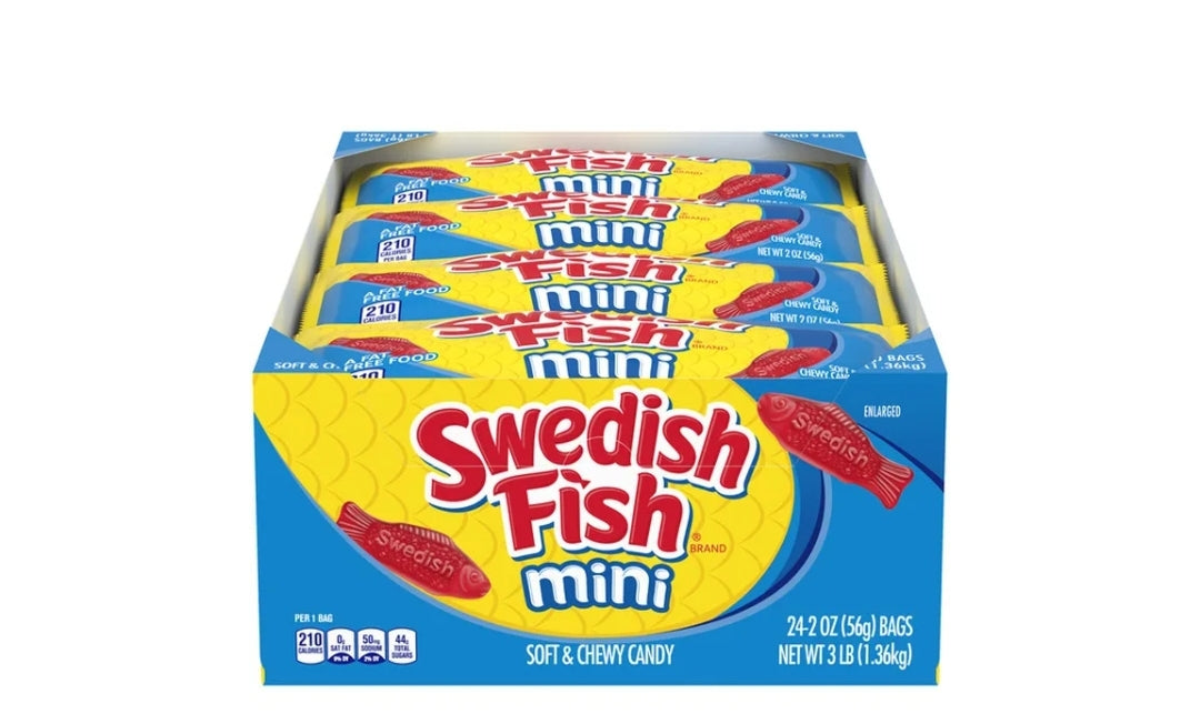 SWEDISH FISH Mini  bags 2oz 24 pack