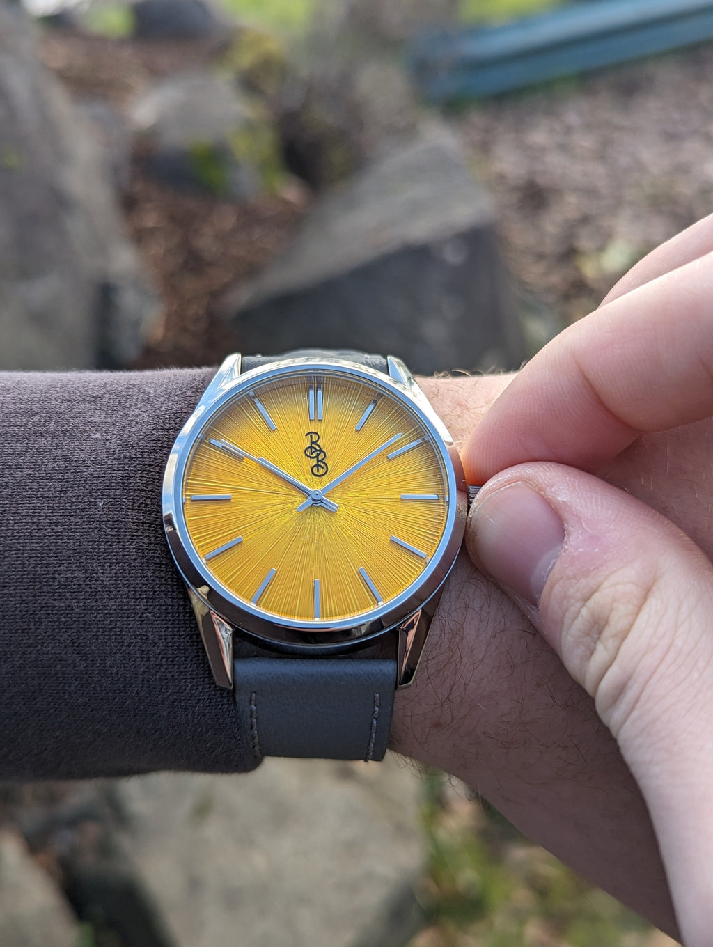Yellow Sunburst Watch