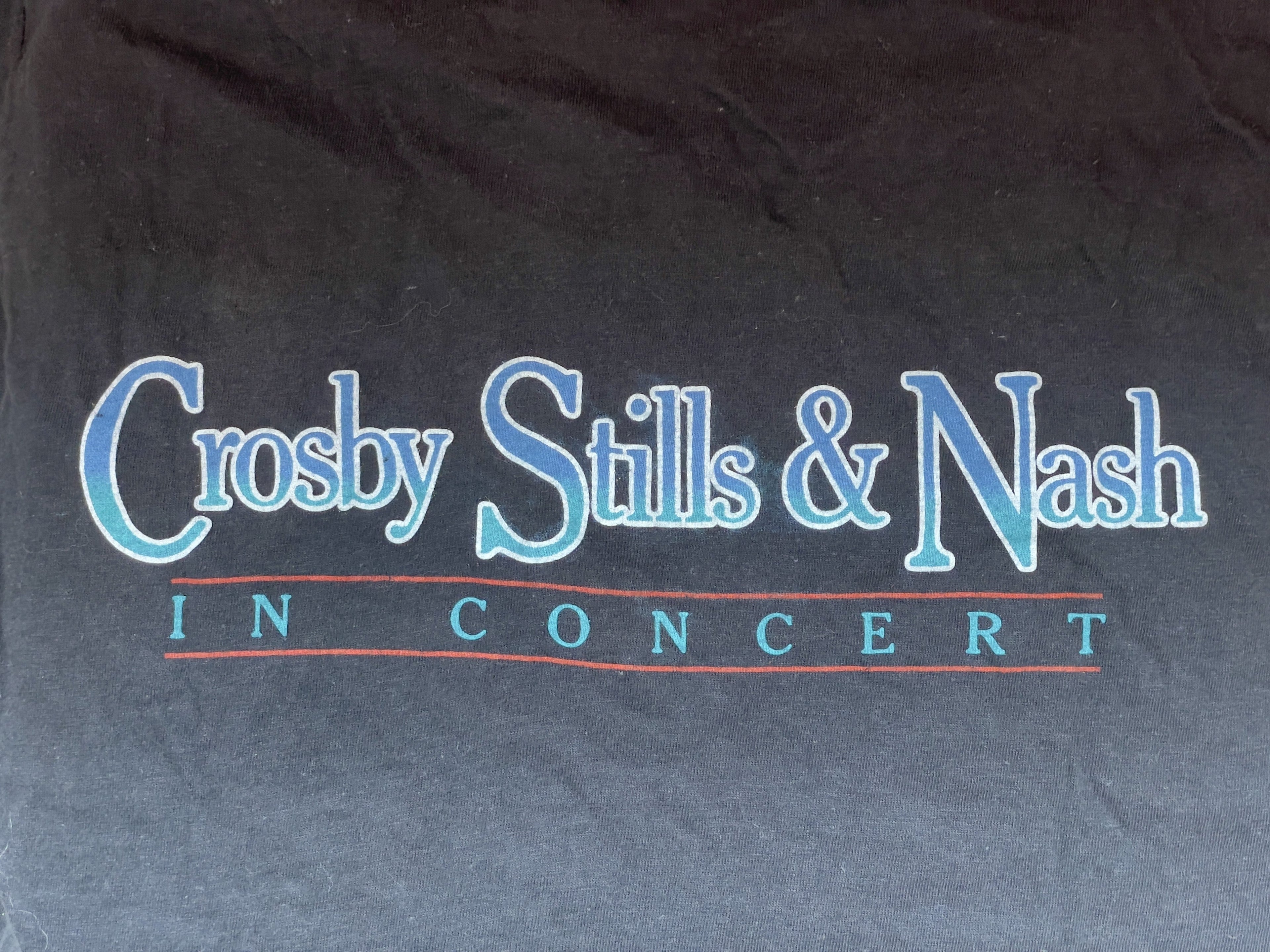 In Concert 1984 2-Sided Black T-Shirt | Men's 100% Cotton Large Short Sleeve |