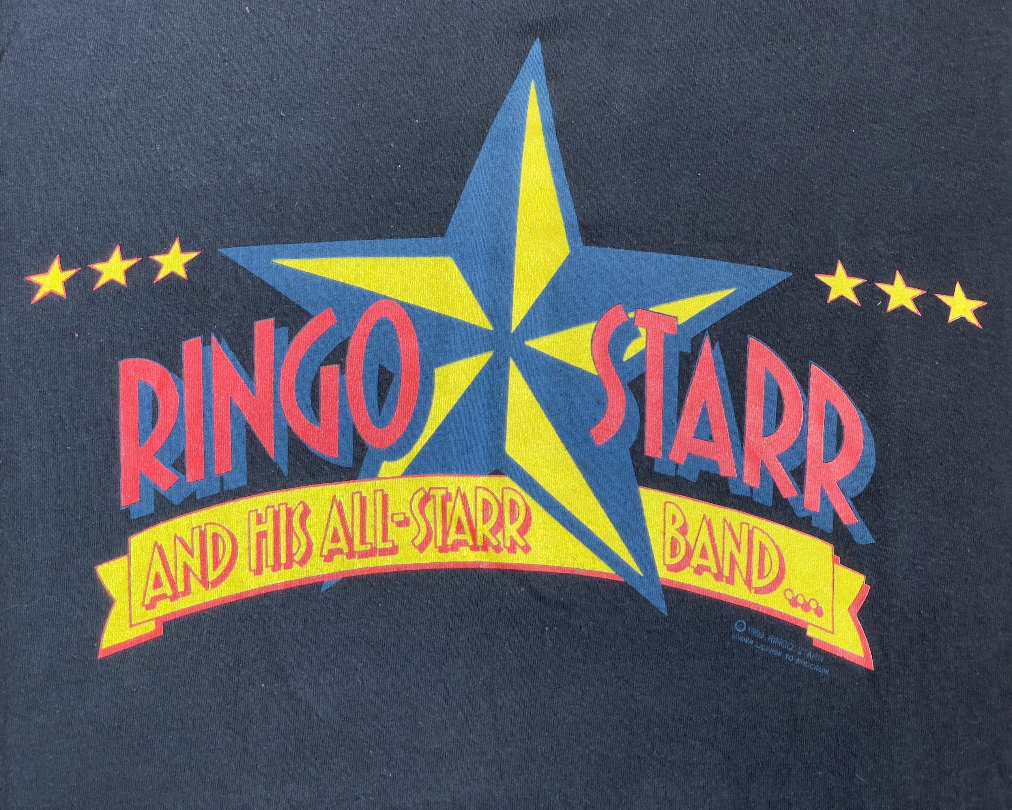 Ringo Starr & All His All-Starr Band... Summer Tour '89 Black Shirt | 50/50 Men's XL Short Sleeve T-Shirt |
