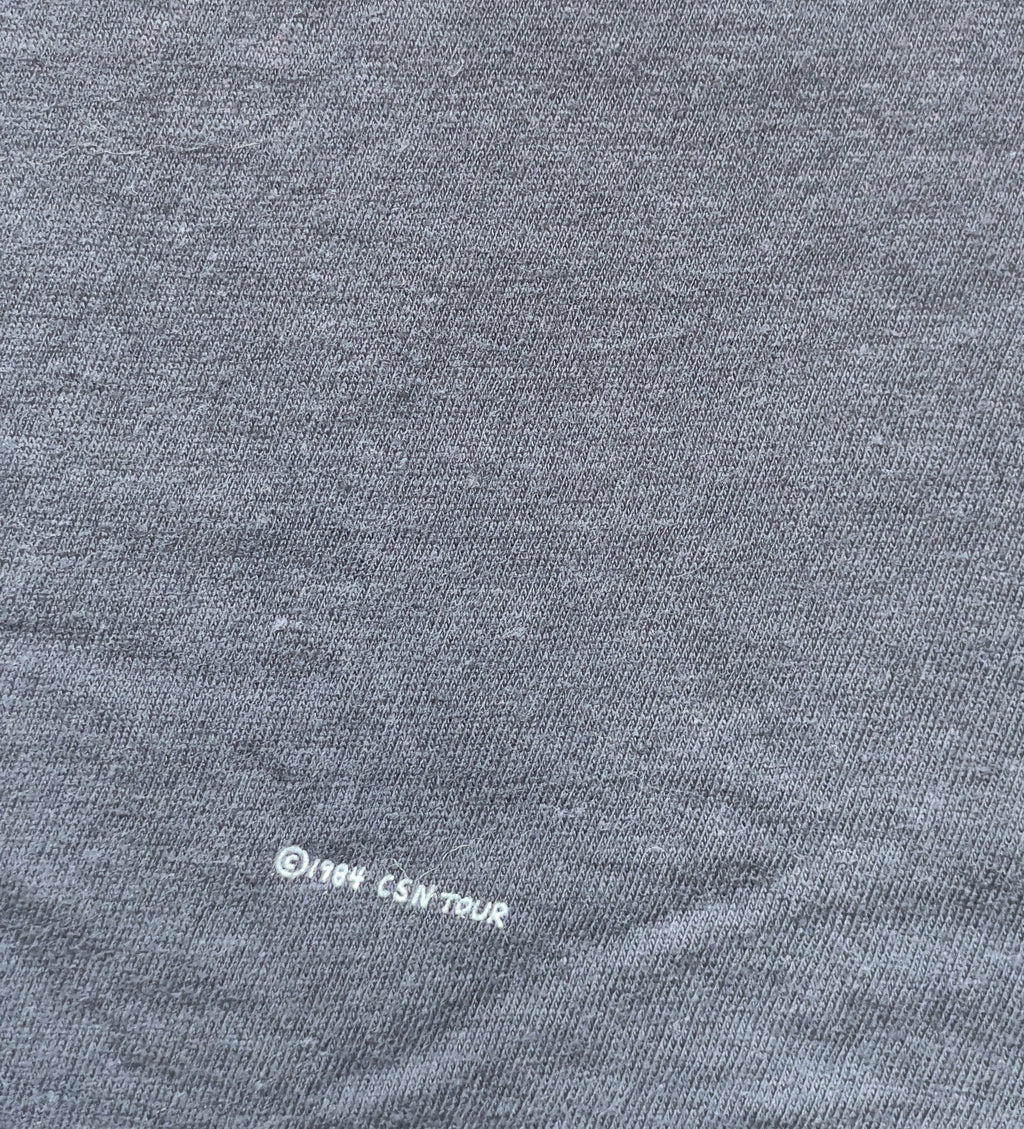 In Concert 1984 2-Sided Black T-Shirt | Men's 100% Cotton Large Short Sleeve |