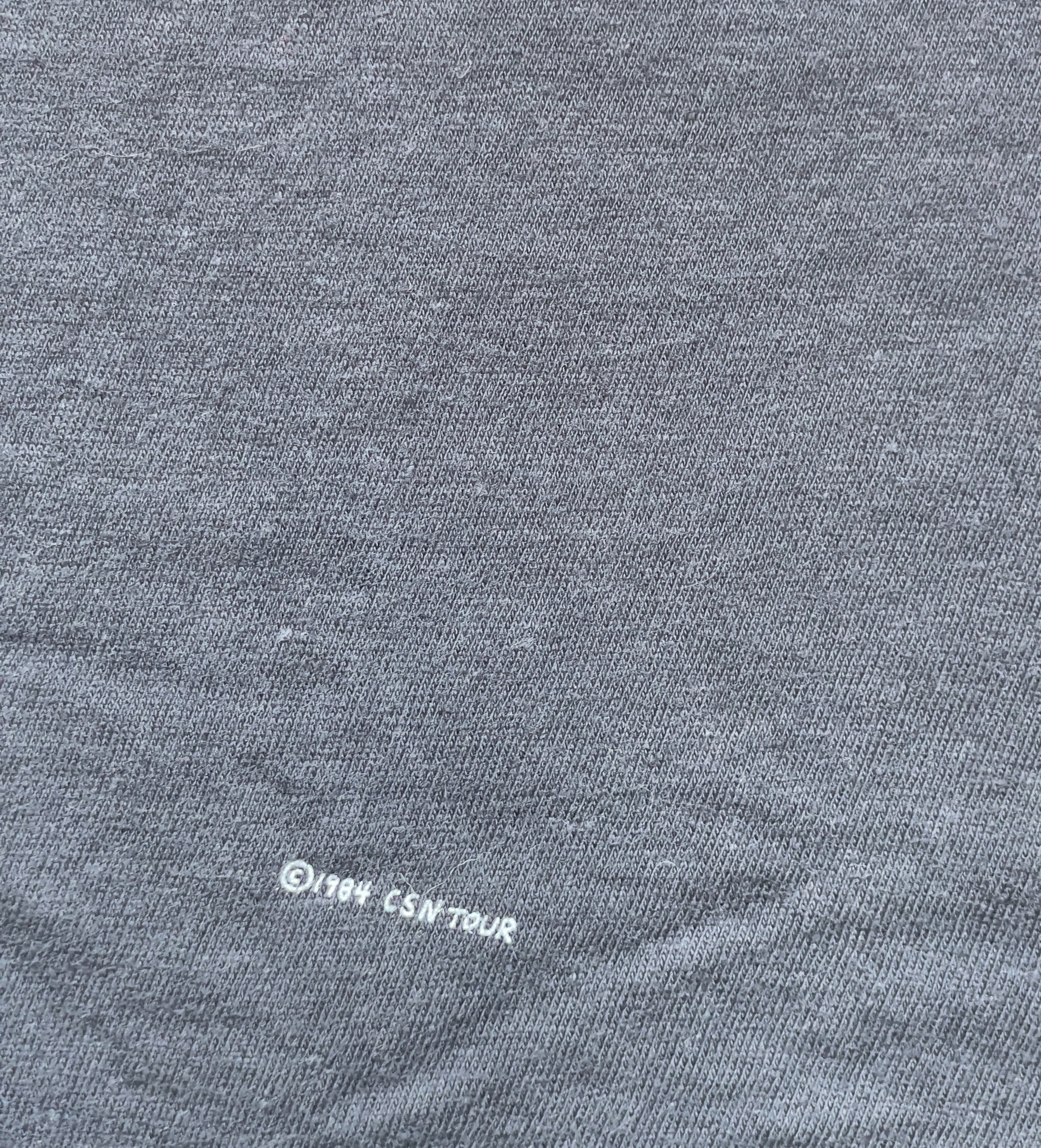 In Concert 1984 2-Sided Black T-Shirt | Men's 100% Cotton Large Short Sleeve |