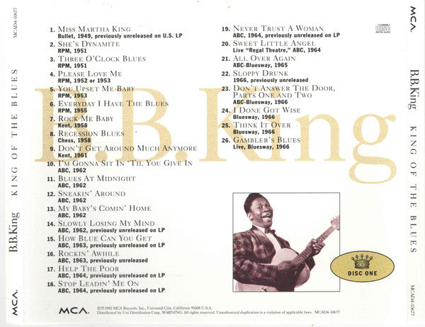 King Of The Blues (4xCD BOX) | Near Mint (NM) Excellent+ (EX+)