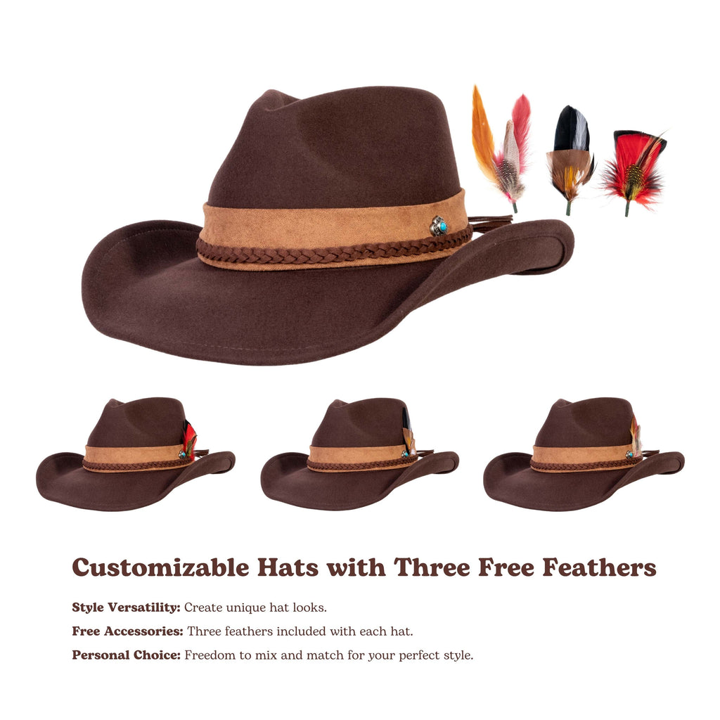 Canyon Dark Coffee Felt Cowboy Hat