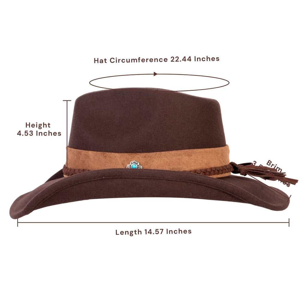 Canyon Dark Coffee Felt Cowboy Hat