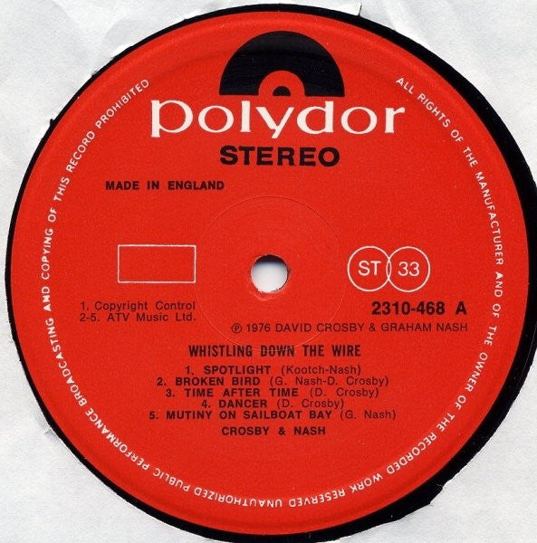 Whistling Down The Wire | Very Good Plus (VG+) Near Mint (NM)