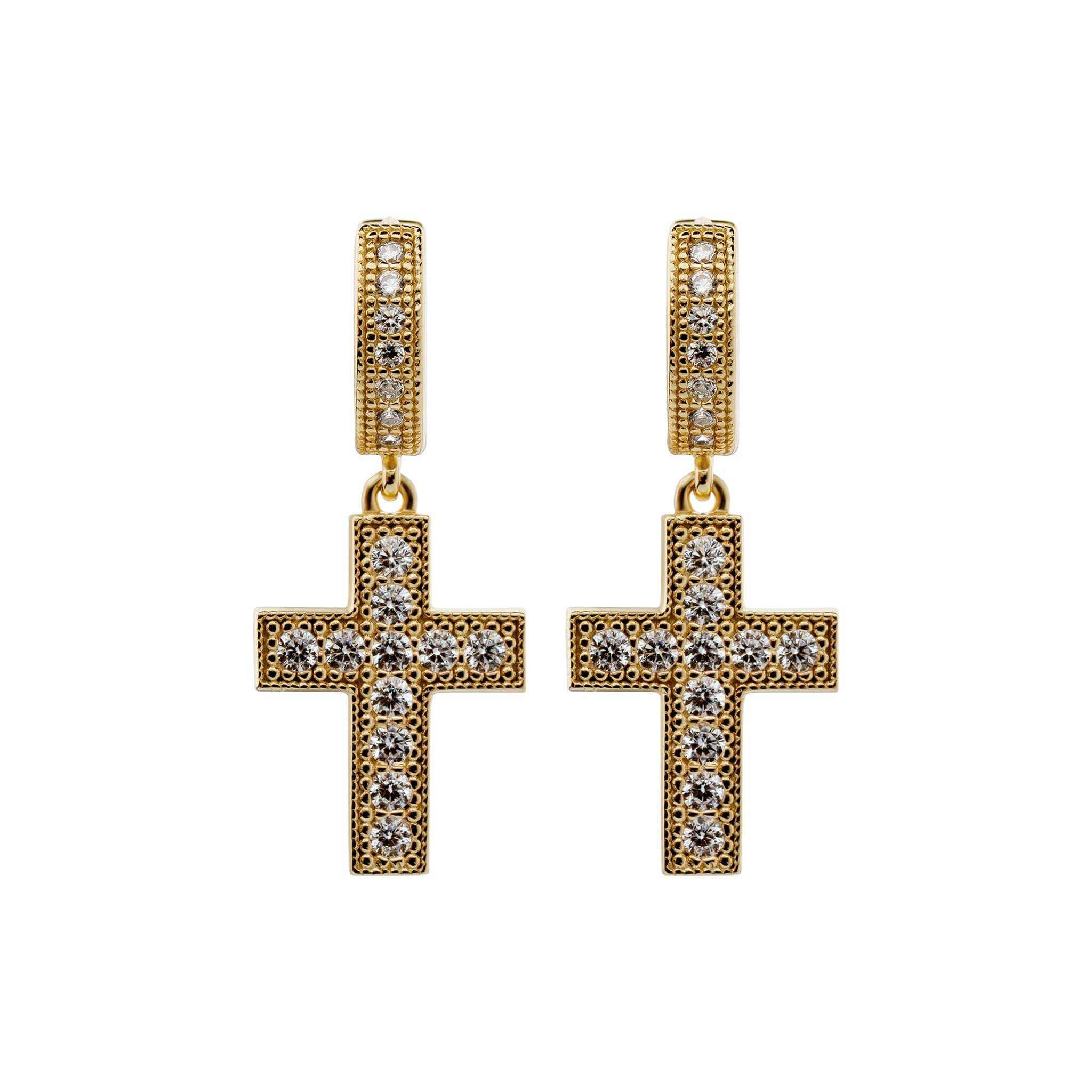 Divine Cross Earrings