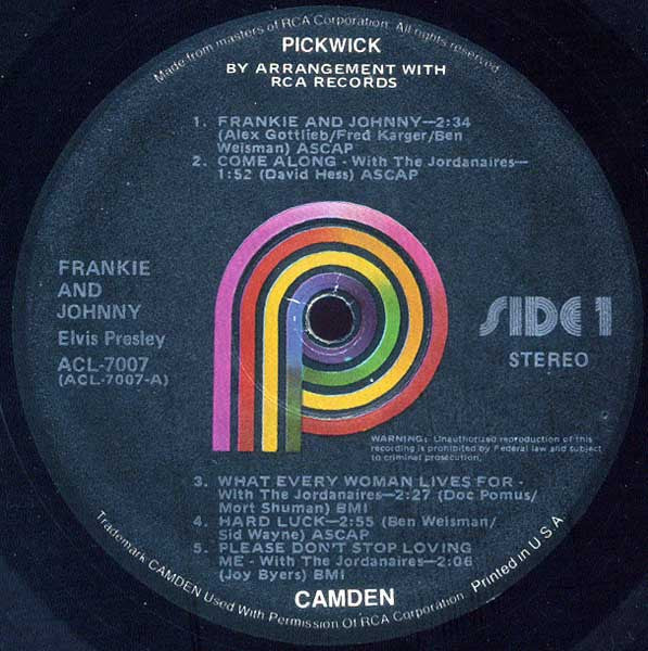 Frankie & Johnny | Very Good Plus (VG+) Very Good Plus (VG+)