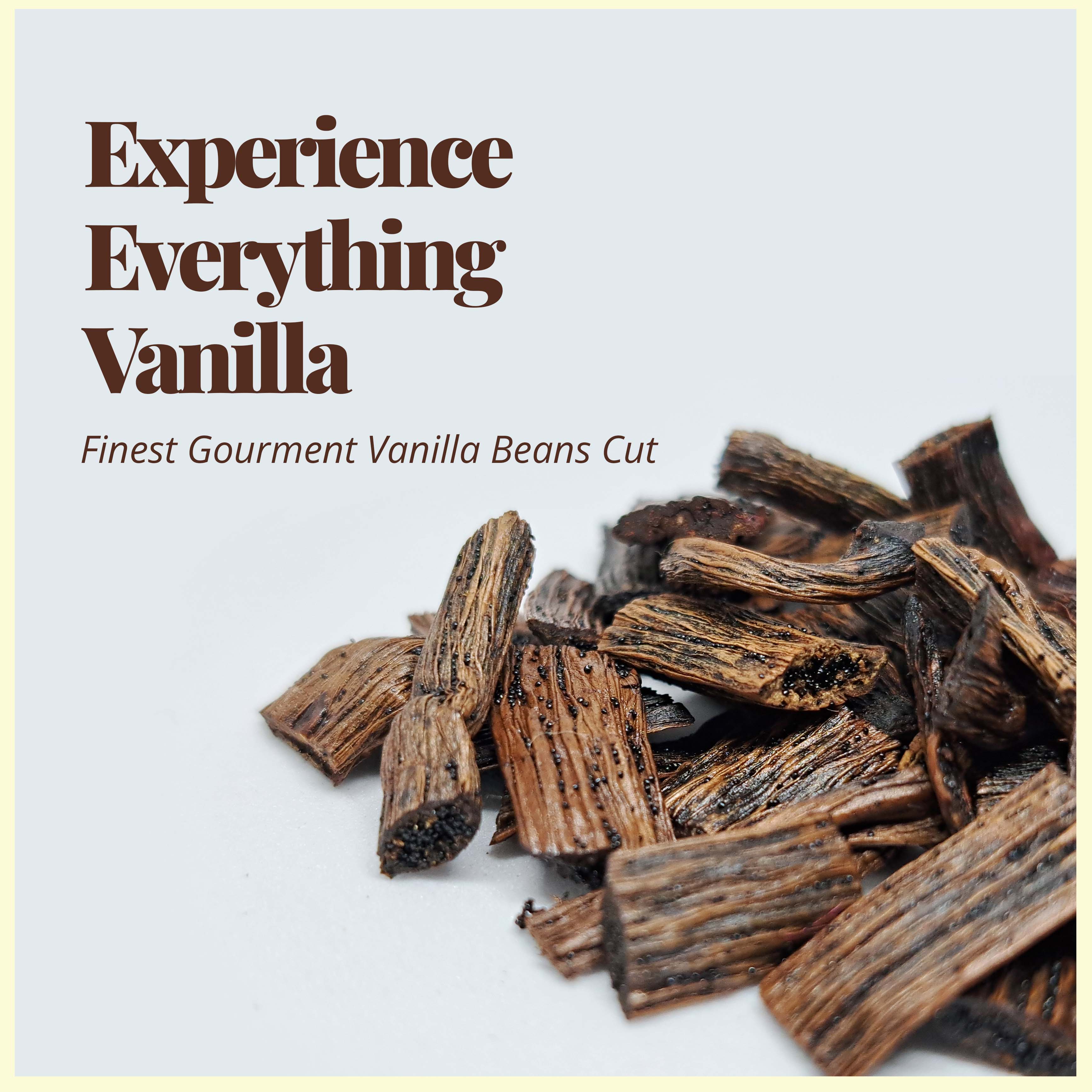 Premium Vanilla Cuts - 1 lb. Cut from Whole Vanilla Beans Grade B