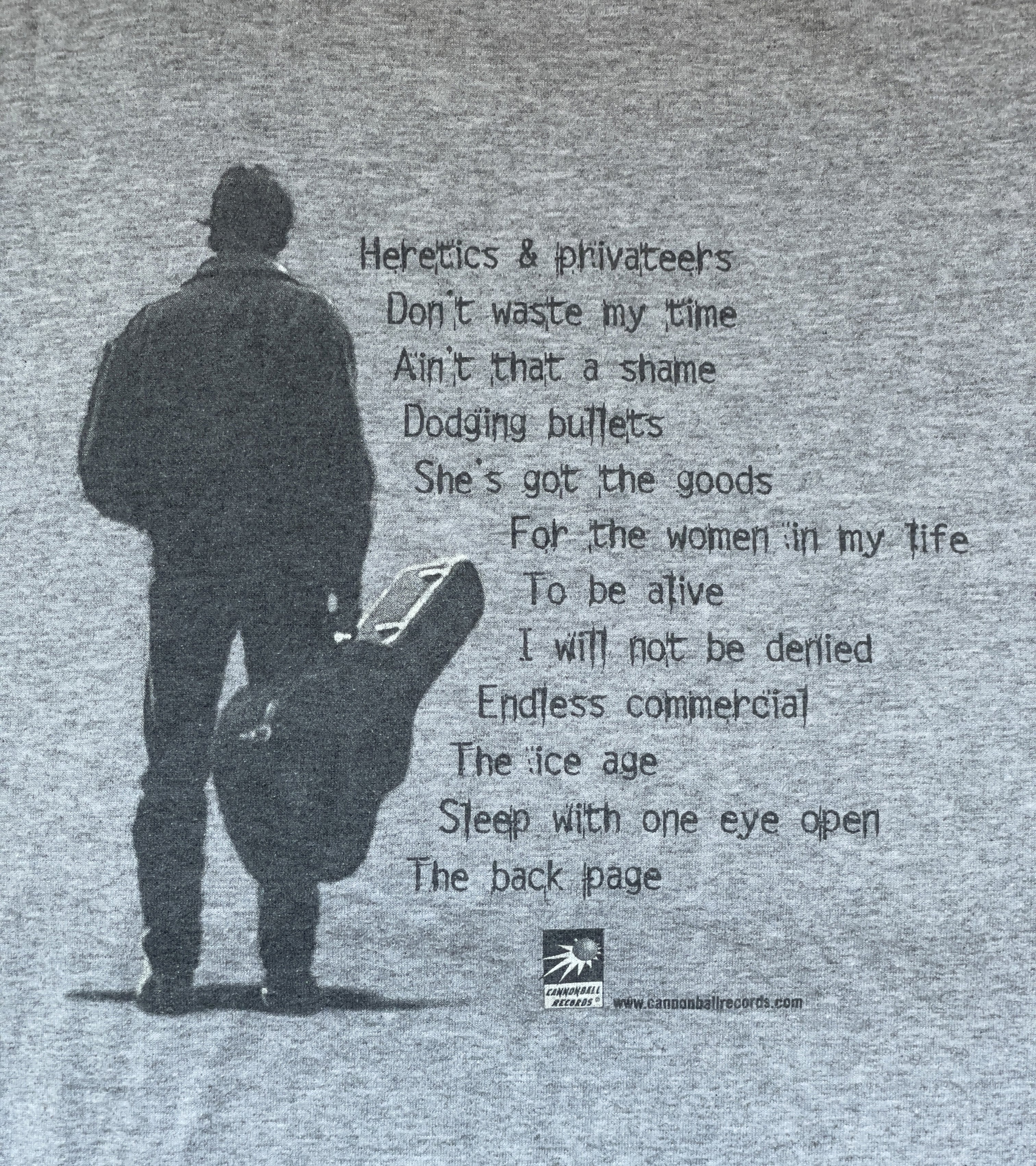Heretics & Privateers Gray Shirt | 50/50 Men's XL Short Sleeve T-Shirt |