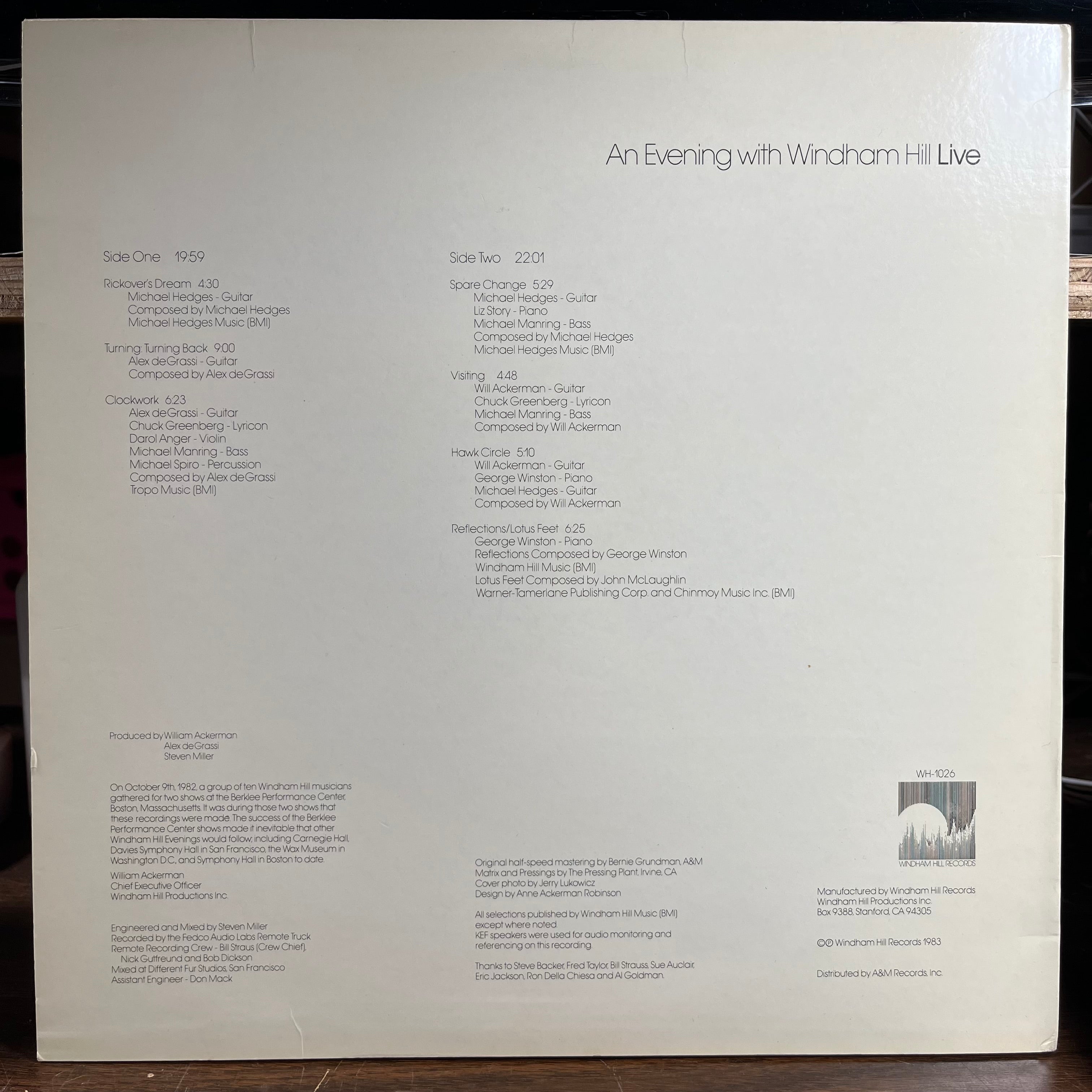 An Evening With Windham Hill Live (VINYL) | Excellent (EX) Near Mint (NM)