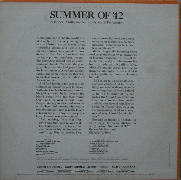 Summer Of '42 | Very Good Plus (VG+) Near Mint (NM)