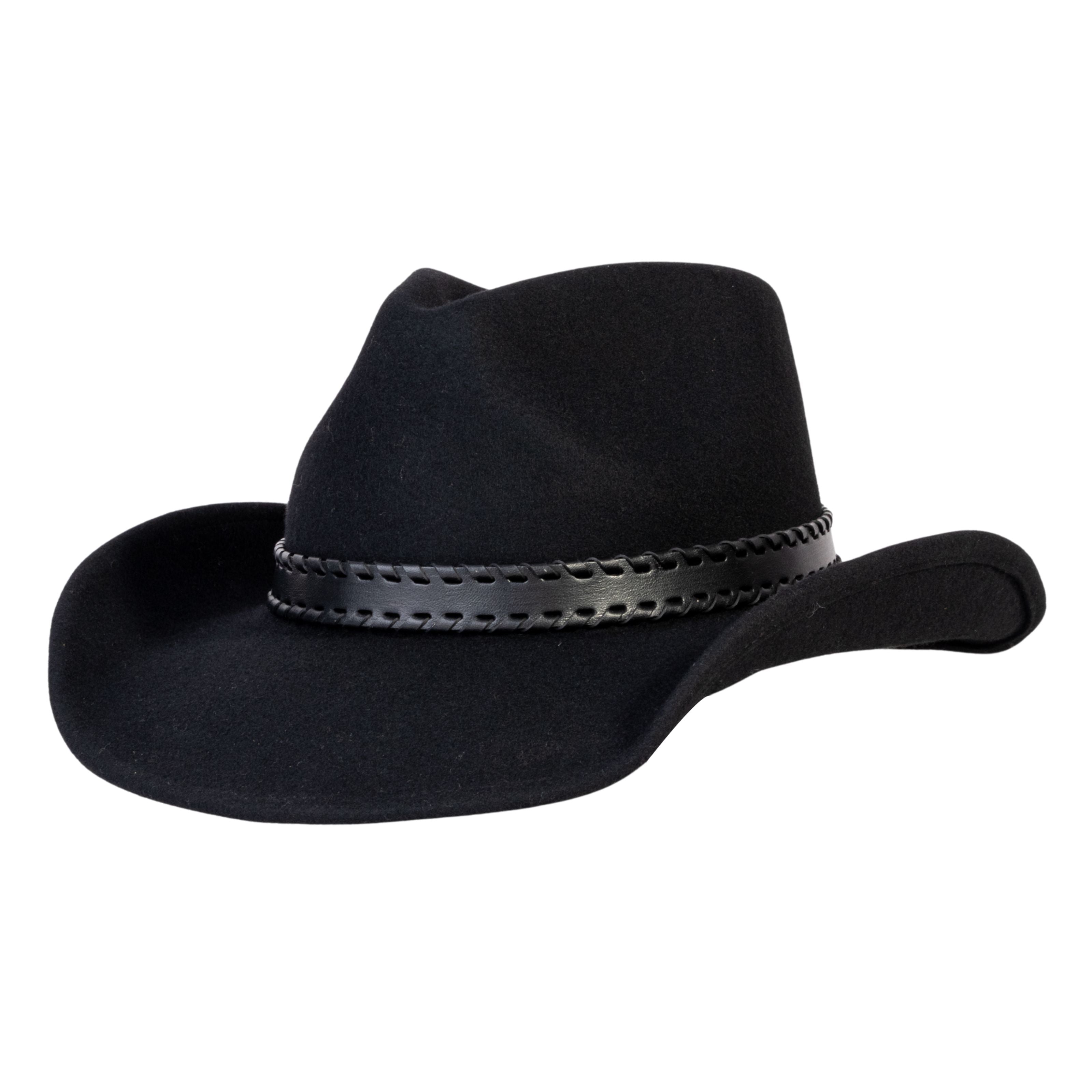 Obsidian Black Felt Cowboy Hat