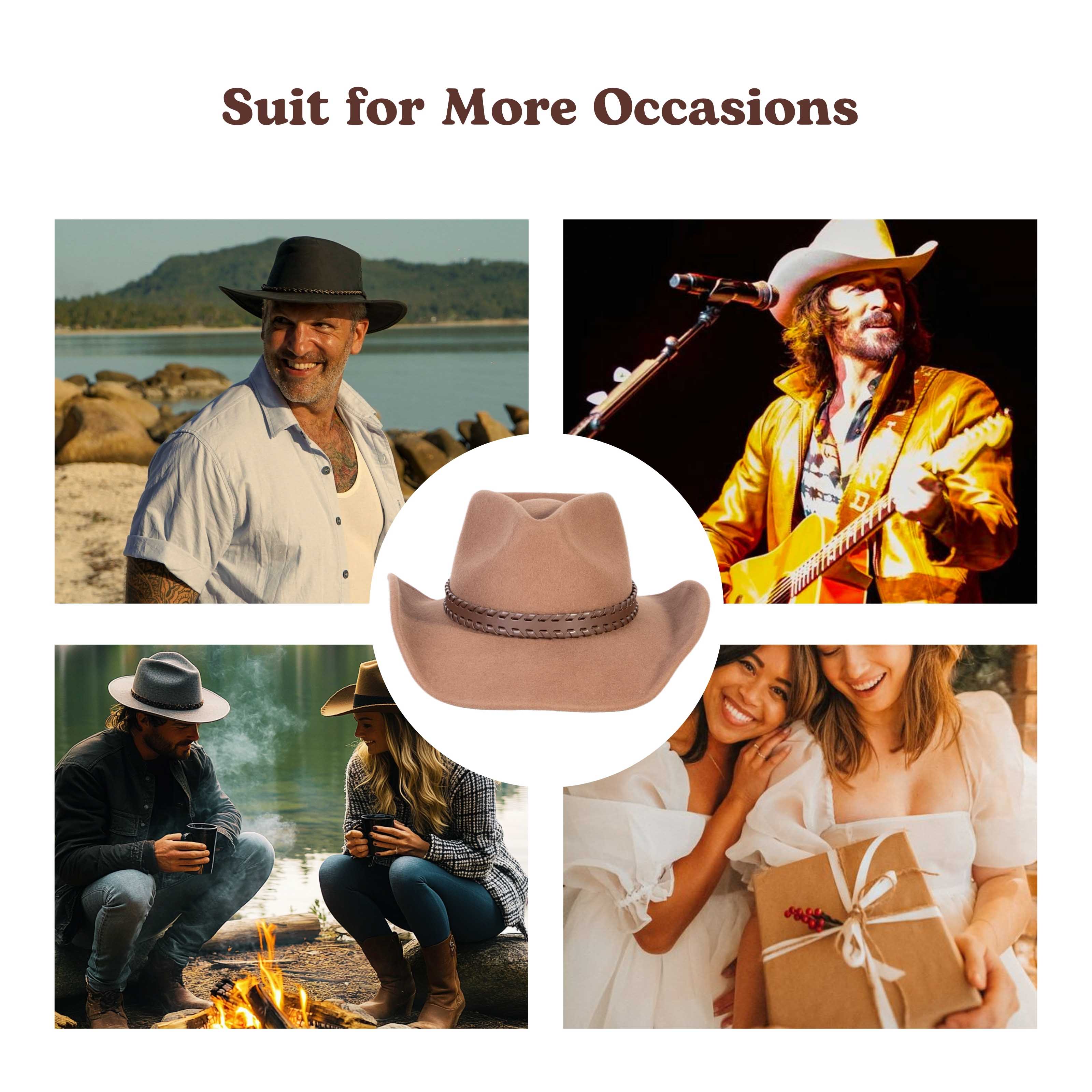 Outlander Tan Felt Cowboy Hat