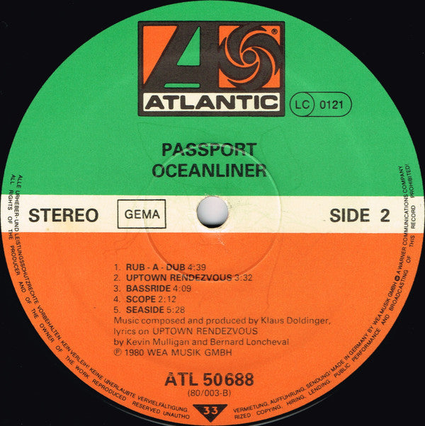 Oceanliner | Near Mint (NM) Very Good Plus (VG+)