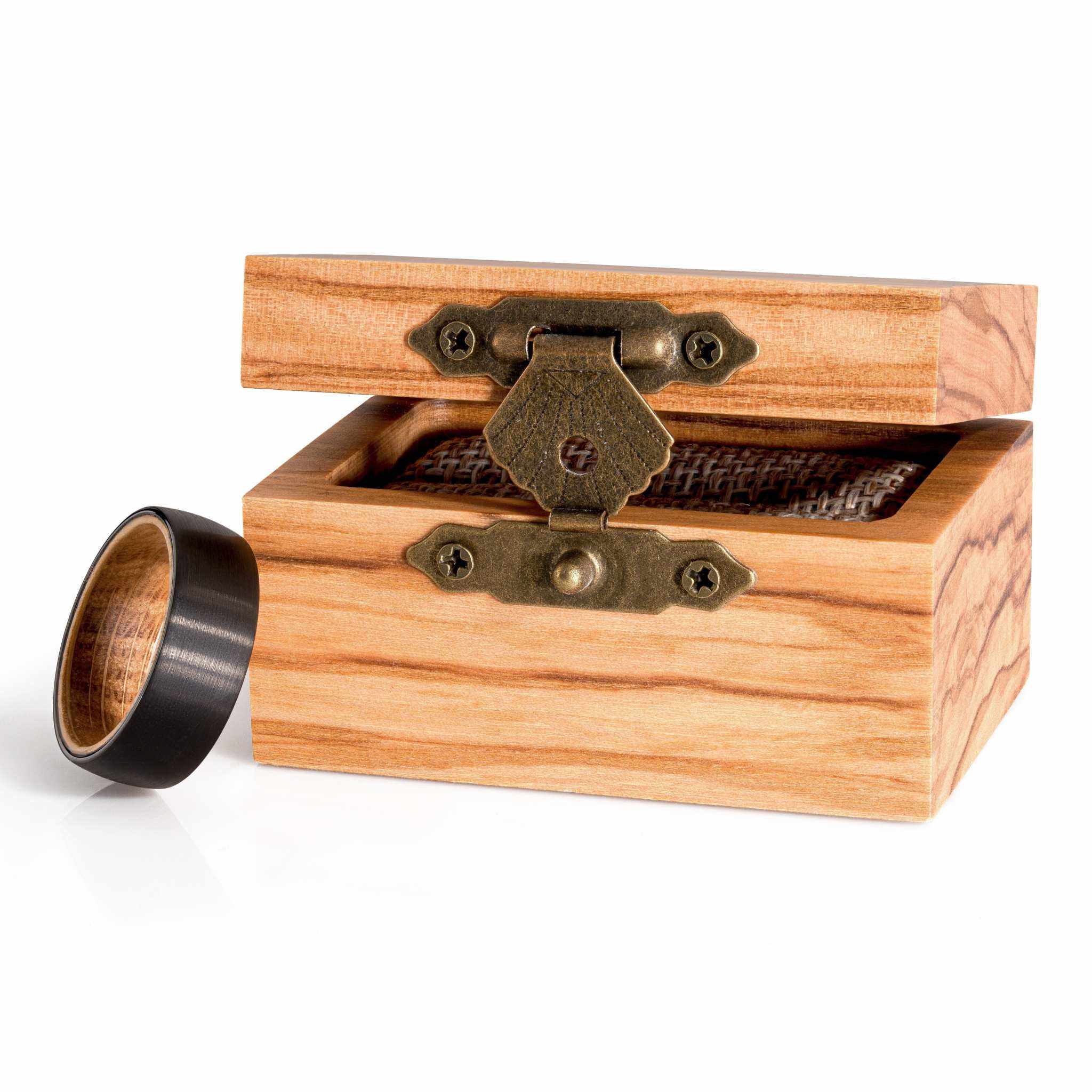 Plain Whiskey Barrel Tungsten Carbide Ring