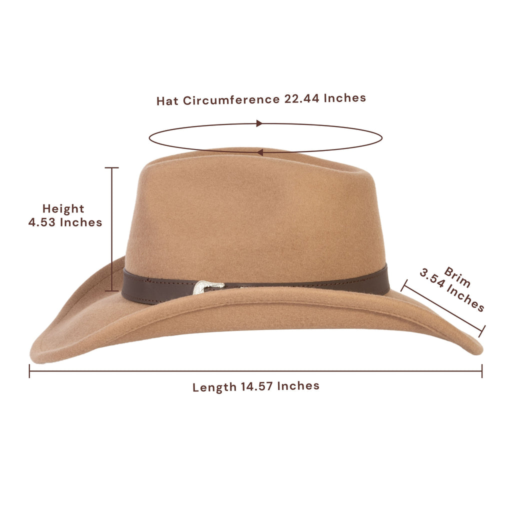 Prairie Tan Felt Cowboy Hat