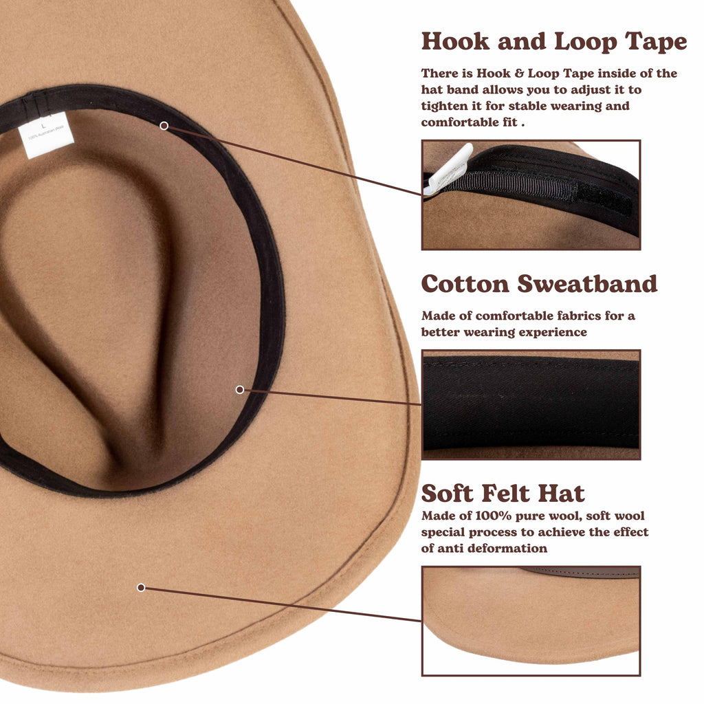 Prairie Tan Felt Cowboy Hat
