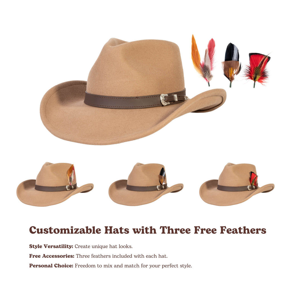Prairie Tan Felt Cowboy Hat