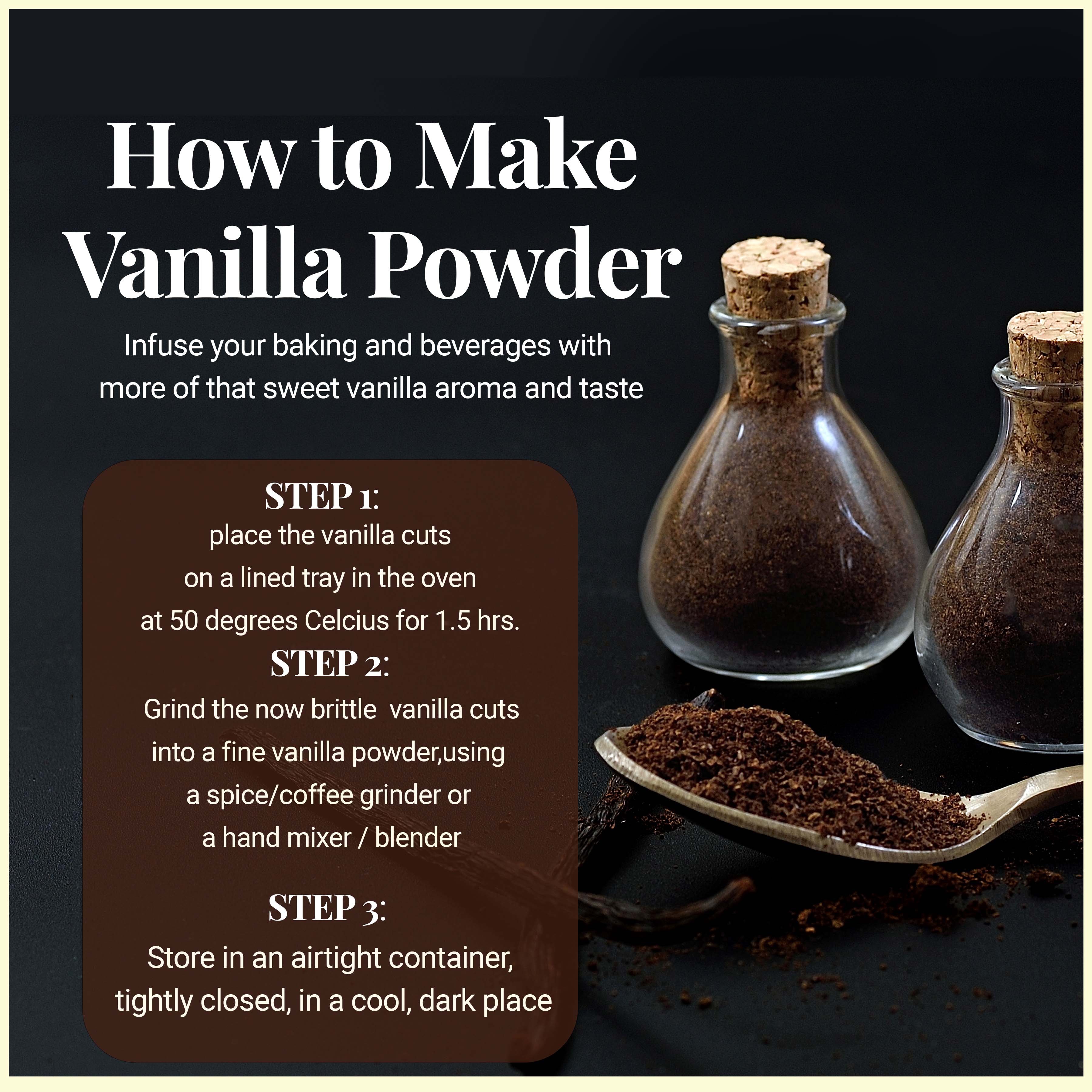 Premium Vanilla Cuts - 1 lb. Cut from Whole Vanilla Beans Grade B