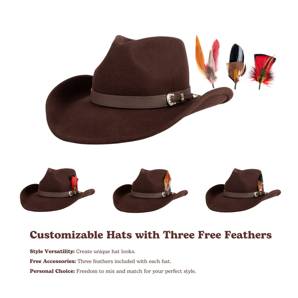 Ranger Chocolate Felt Cowboy Hat