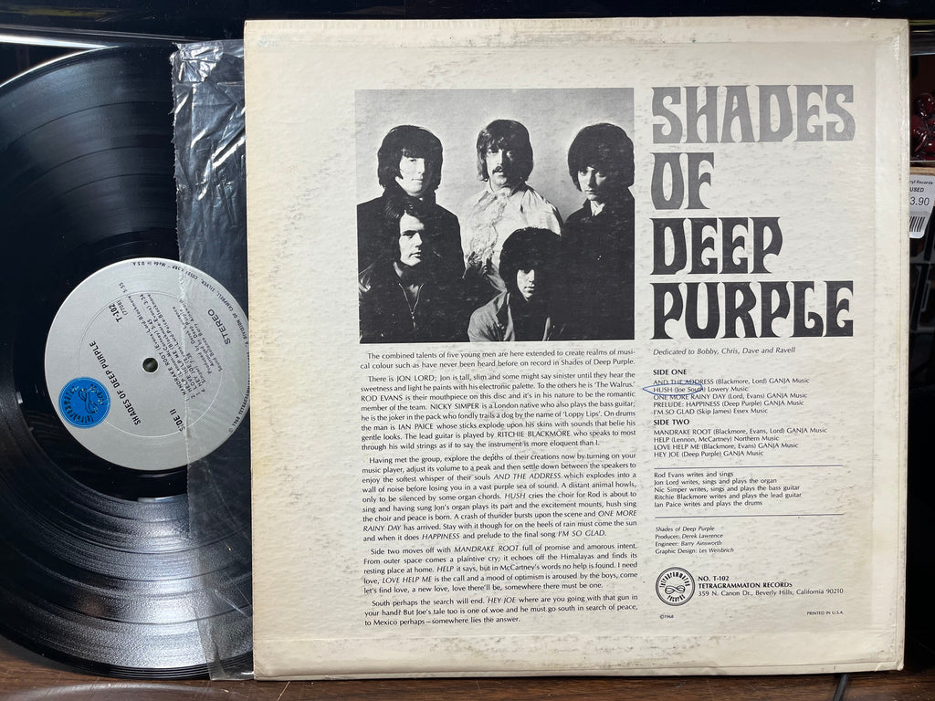 Shades Of Deep Purple (VINYL) | Excellent+ (EX+) Excellent (EX)